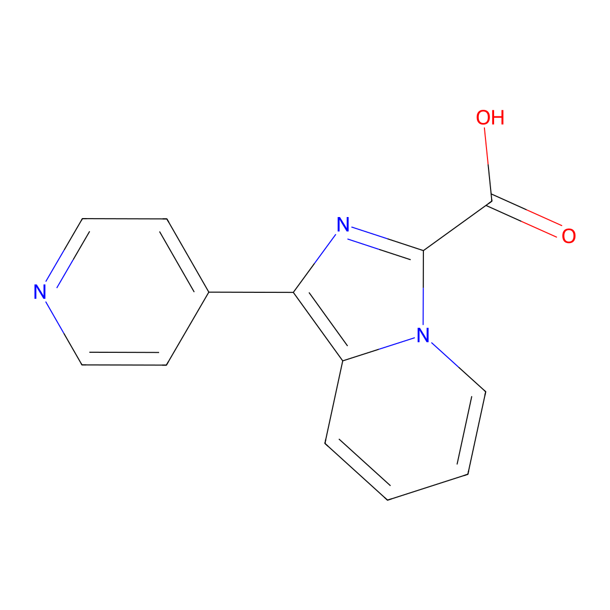 1-(Pyridin-4-yl)imidazo[1,5-a]pyridine-3-carboxylic acid molecular structure, CAS 2059949-26-5