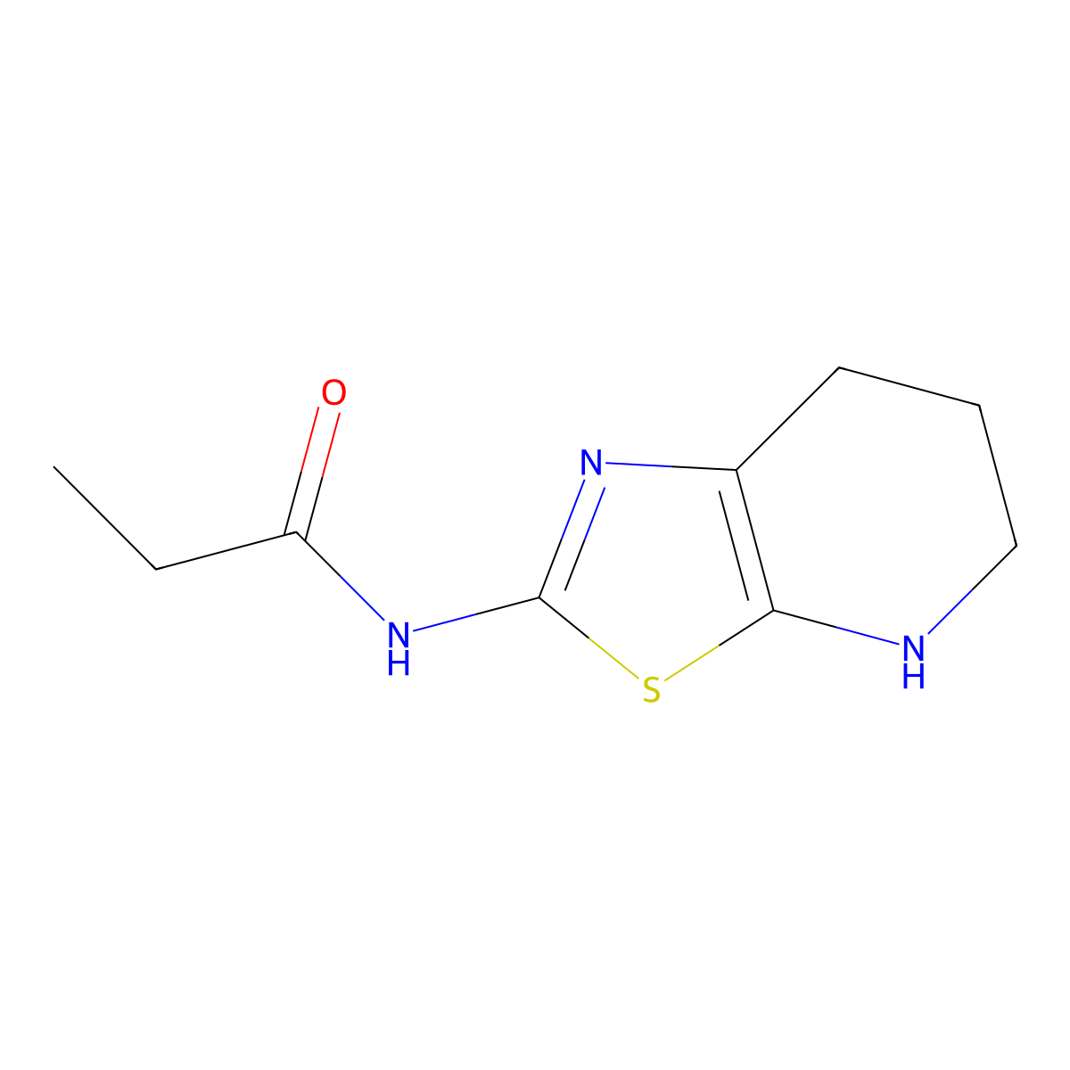 N-{4H,5H,6H,7H-[1,3]thiazolo[5,4-b]pyridin-2-yl}propanamide molecular structure, CAS 2059949-30-1