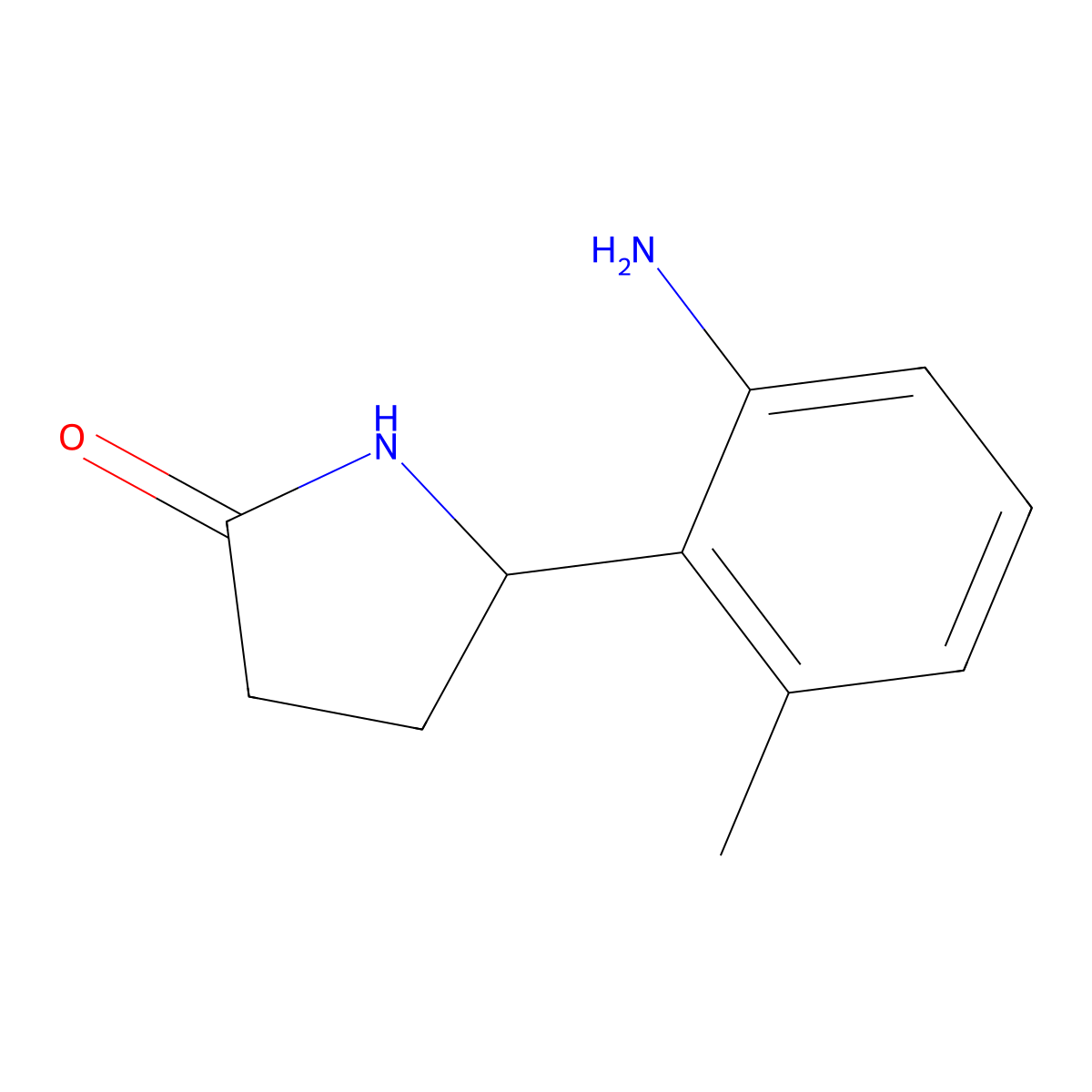 5-(2-Amino-6-methylphenyl)pyrrolidin-2-one molecular structure, CAS 2059949-34-5