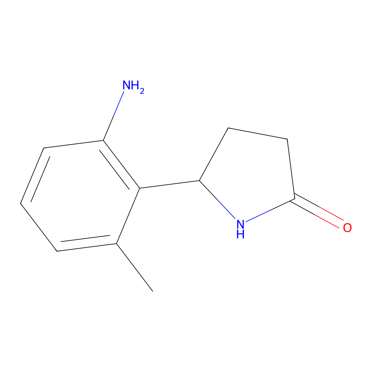 5-(2-Amino-6-methylphenyl)pyrrolidin-2-one molecular structure, CAS 2059949-34-5