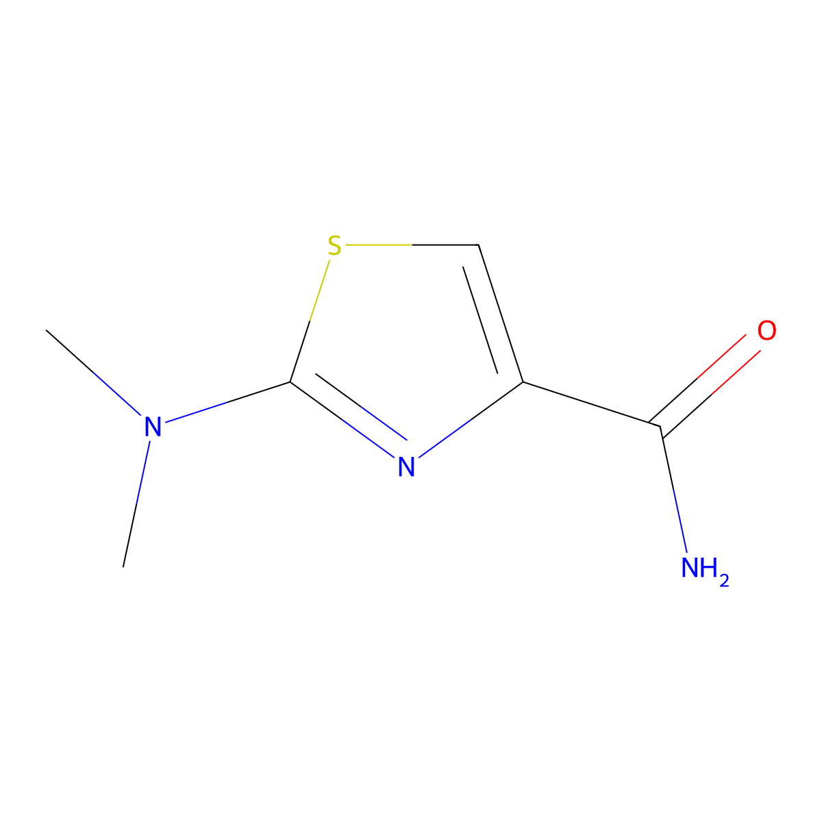 2-(Dimethylamino)-1,3-thiazole-4-carboxamide molecular structure, CAS 2059949-46-9