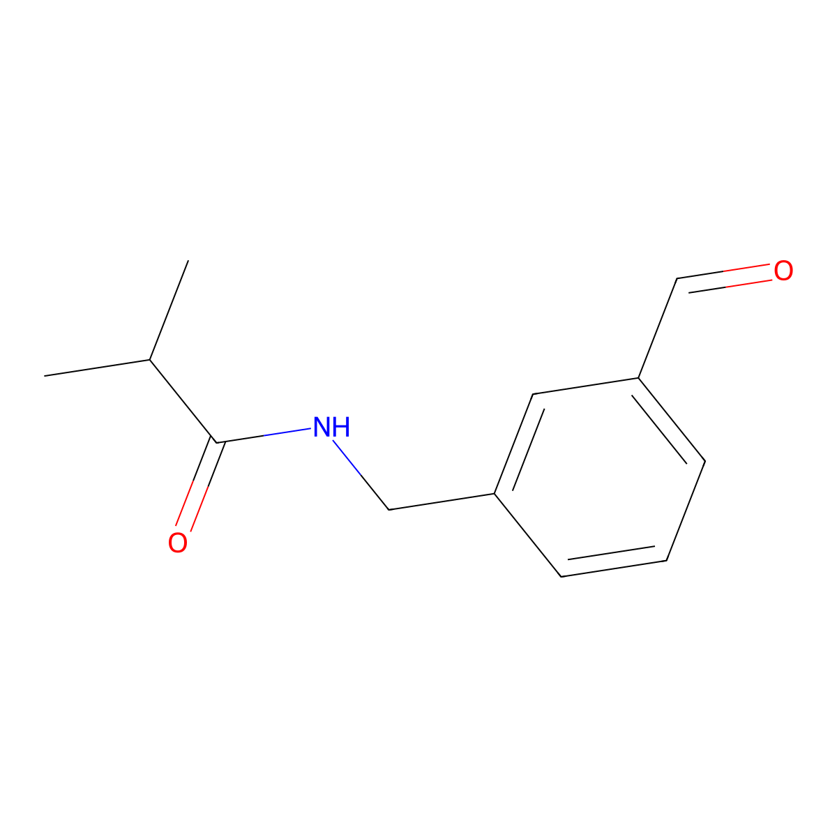 N-[(3-Formylphenyl)methyl]-2-methylpropanamide molecular structure, CAS 2059949-47-0