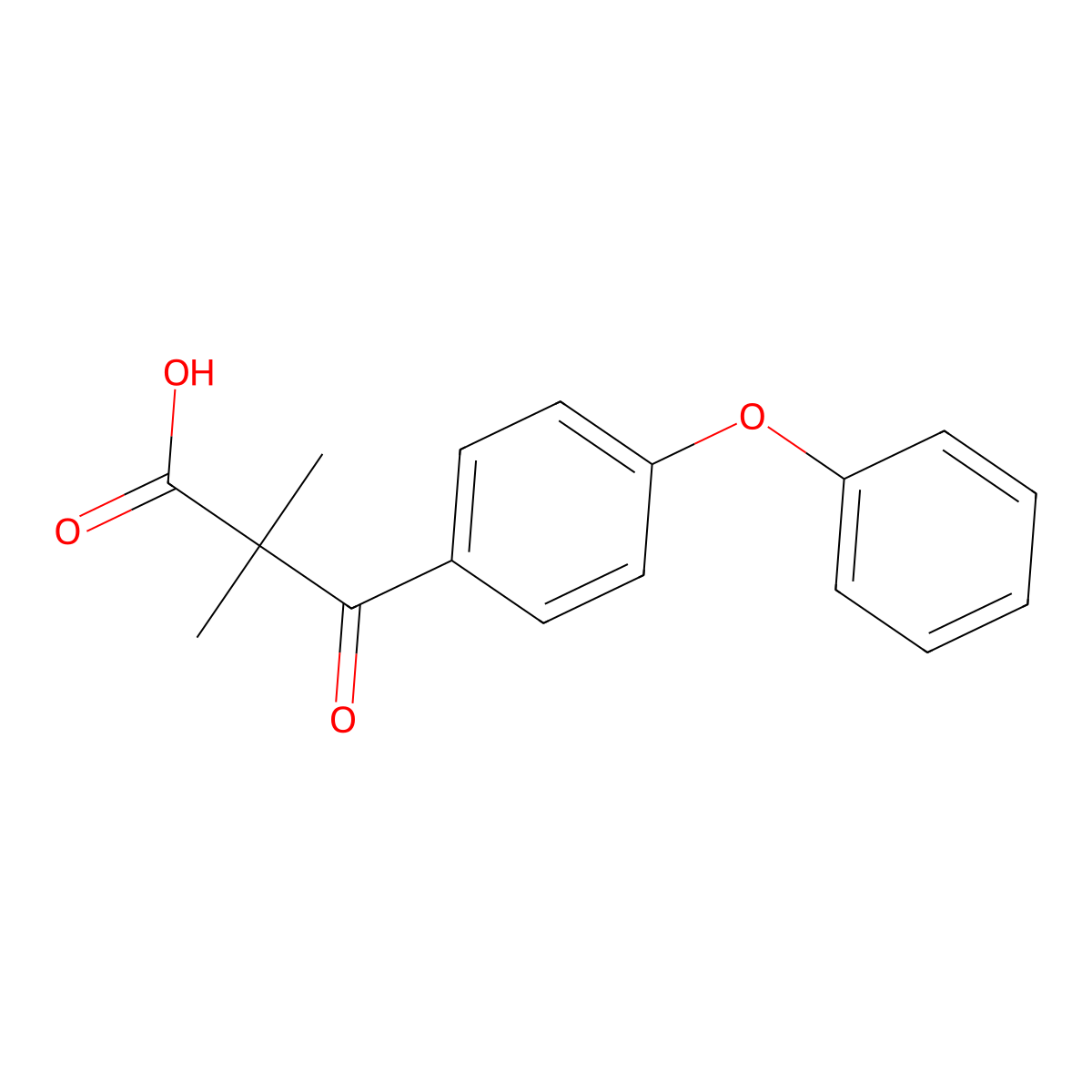 2,2-Dimethyl-3-oxo-3-(4-phenoxyphenyl)propanoic acid molecular structure, CAS 2059949-50-5