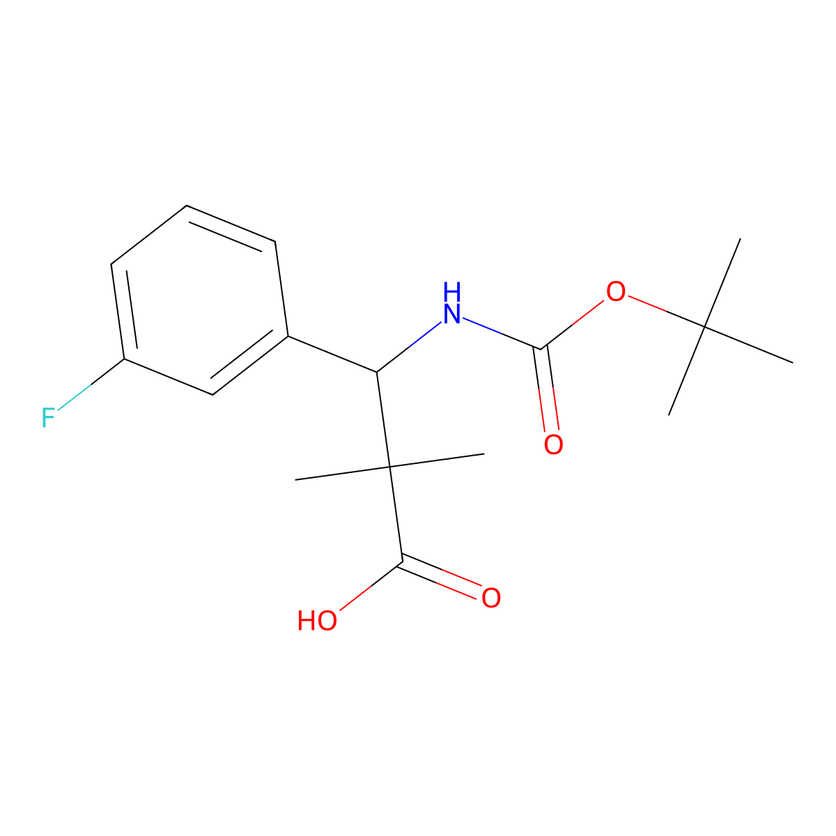 3-{[(Tert-butoxy)carbonyl]amino}-3-(3-fluorophenyl)-2,2-dimethylpropanoic acid molecular structure, CAS 2059949-69-6