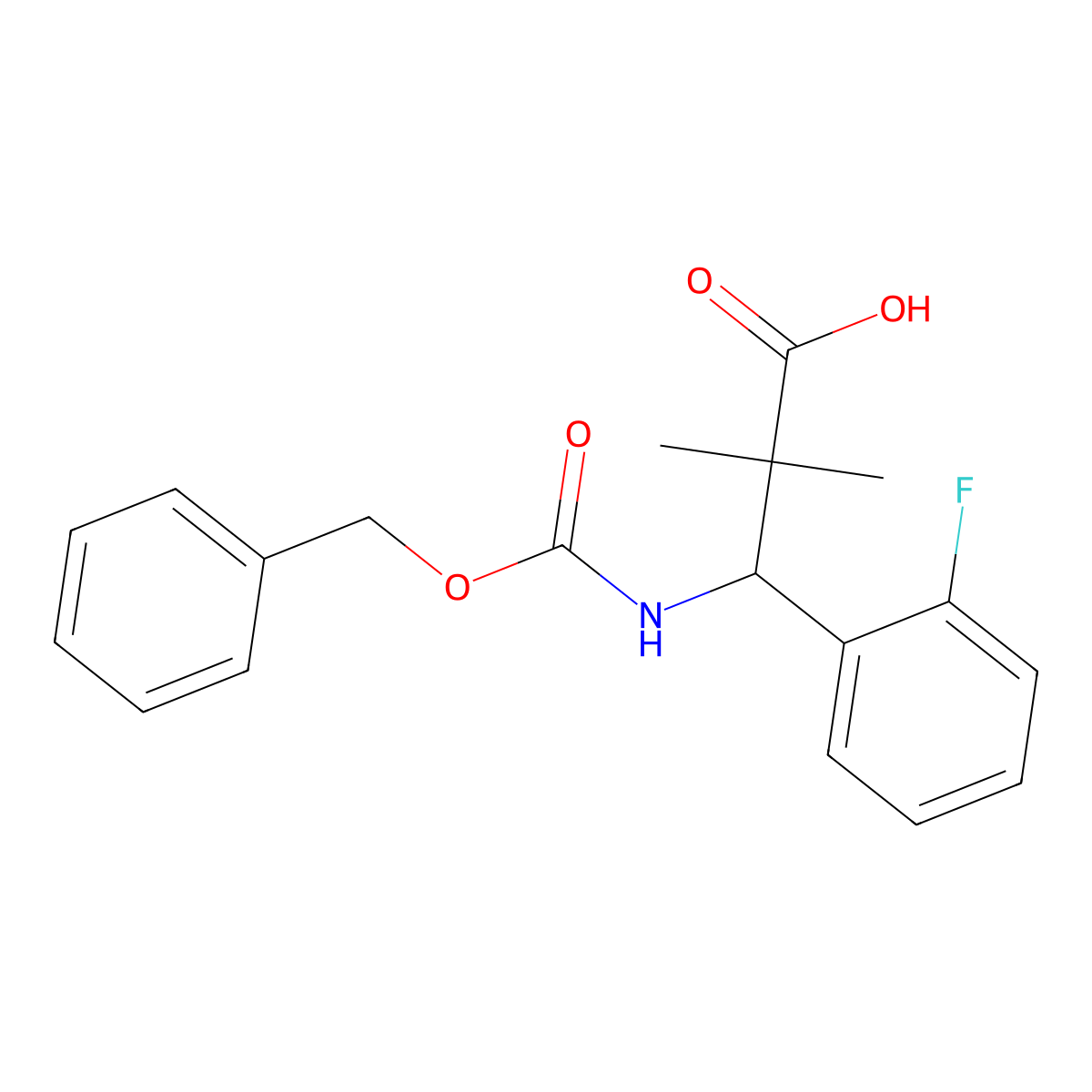 3-{[(Benzyloxy)carbonyl]amino}-3-(2-fluorophenyl)-2,2-dimethylpropanoic acid molecular structure, CAS 2059949-80-1