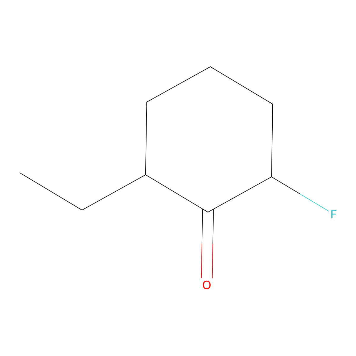 2-Ethyl-6-fluorocyclohexan-1-one molecular structure, CAS 2059949-95-8