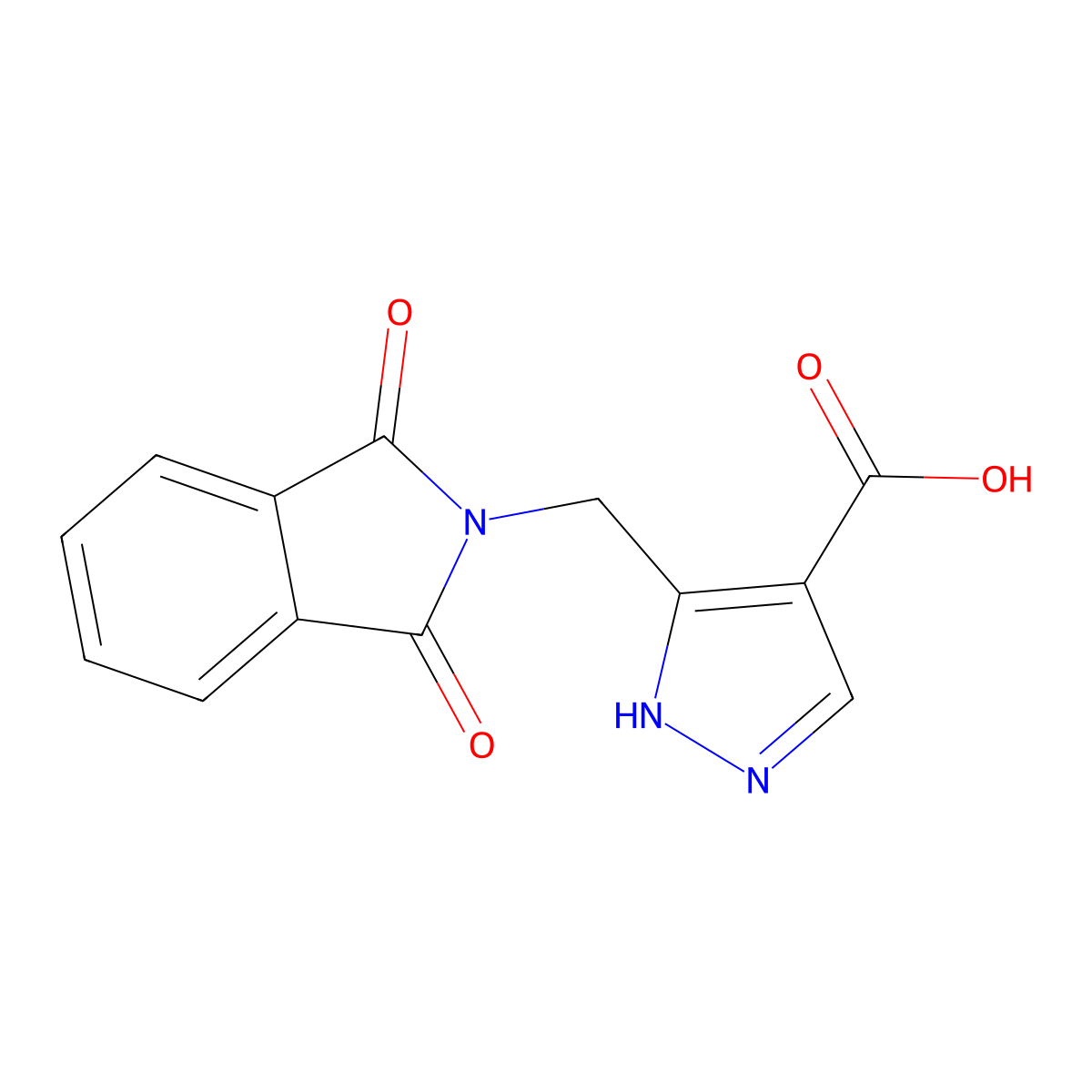 3-[(1,3-Dioxo-2,3-dihydro-1H-isoindol-2-yl)methyl]-1H-pyrazole-4-carboxylic acid molecular structure, CAS 2059949-99-2