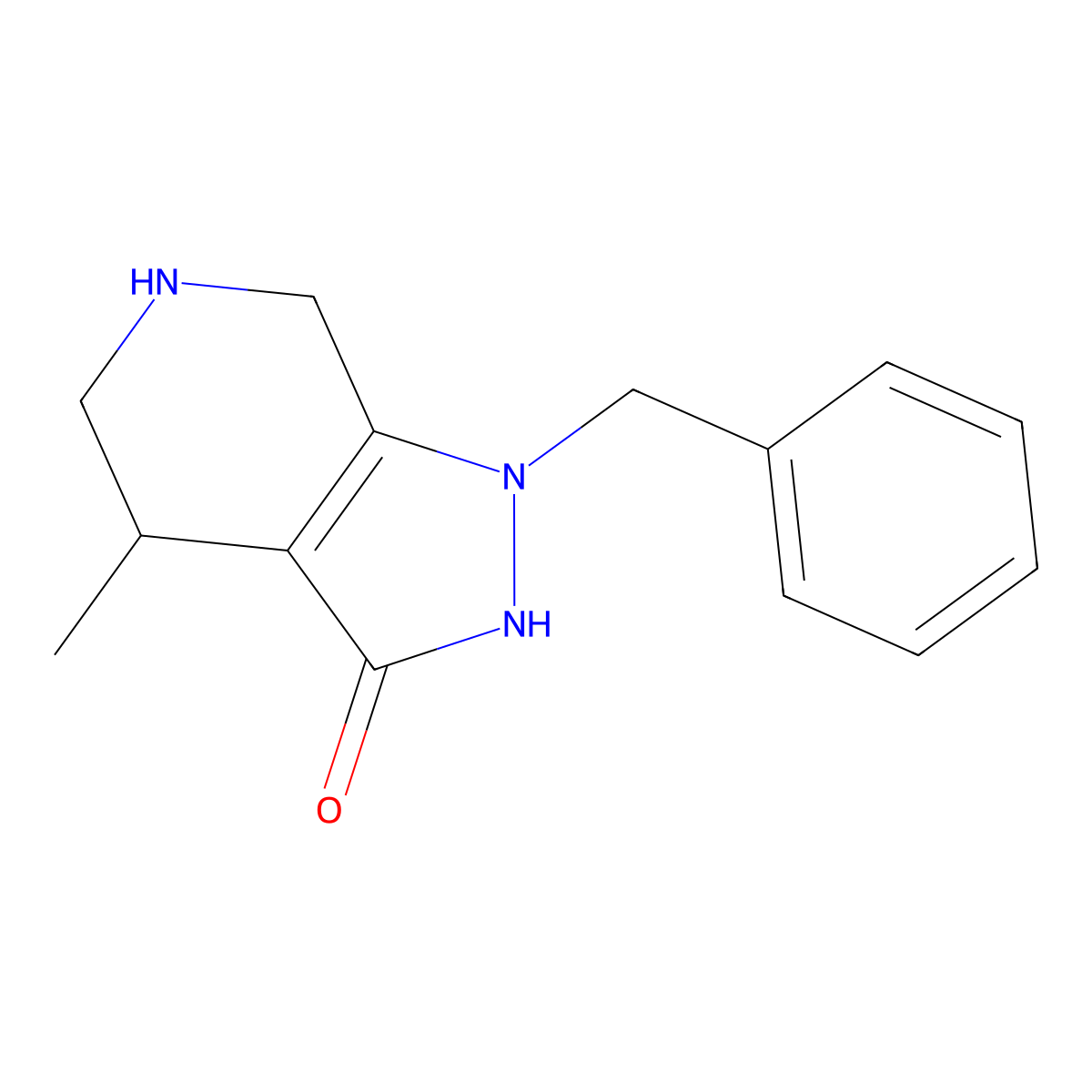 1-Benzyl-4-methyl-1H,4H,5H,6H,7H-pyrazolo[3,4-c]pyridin-3-ol molecular structure, CAS 2059950-01-3