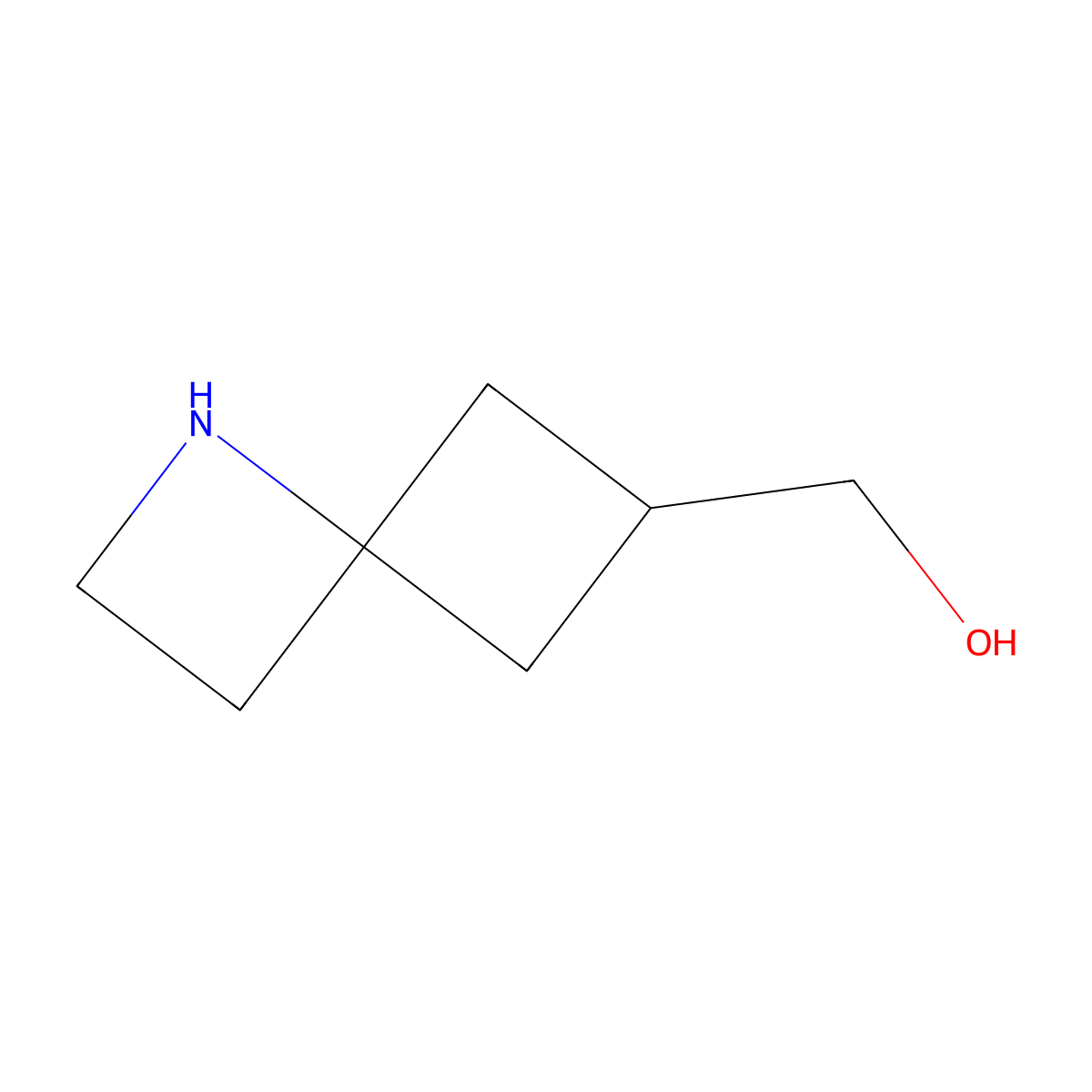 (1-Azaspiro(3.3)heptan-6-yl)methanol molecular structure, CAS 2059950-11-5