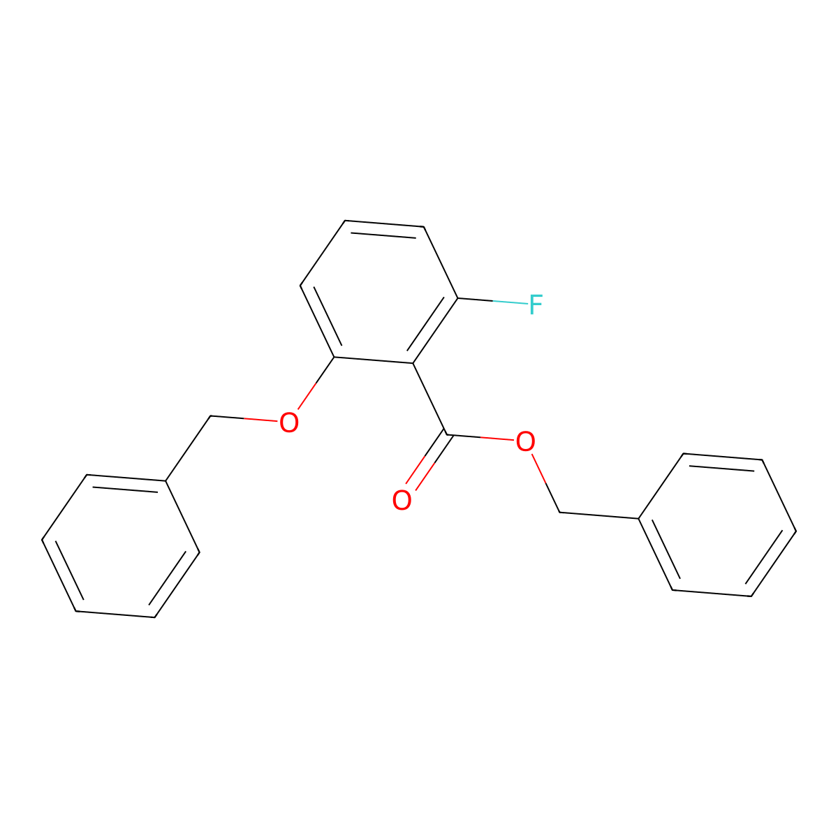 2-Benzyloxy-6-fluorobenzoic acid benzyl ester molecular structure, CAS 2059951-18-5