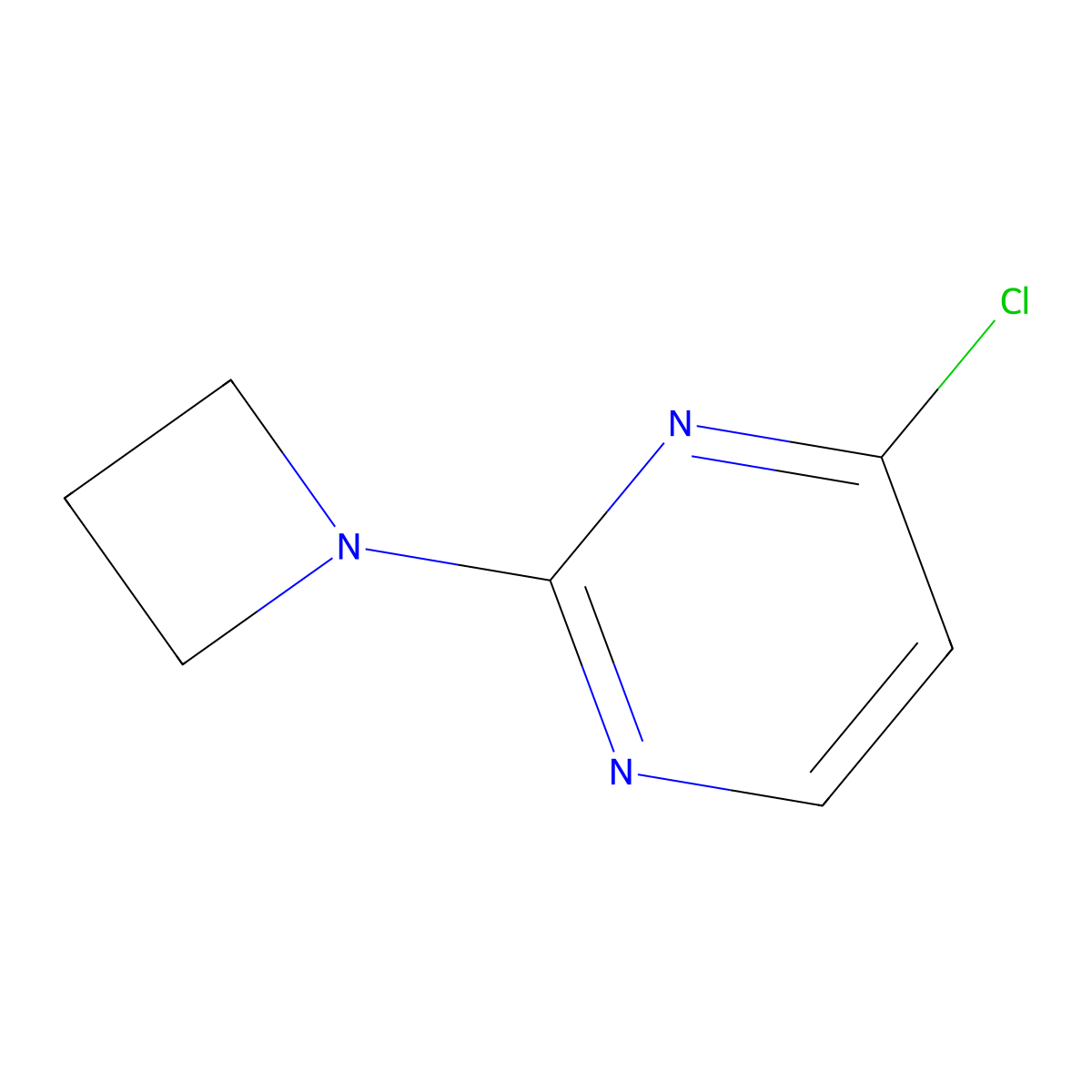 2-(Azetidin-1-yl)-4-chloropyrimidine molecular structure, CAS 2059953-80-7
