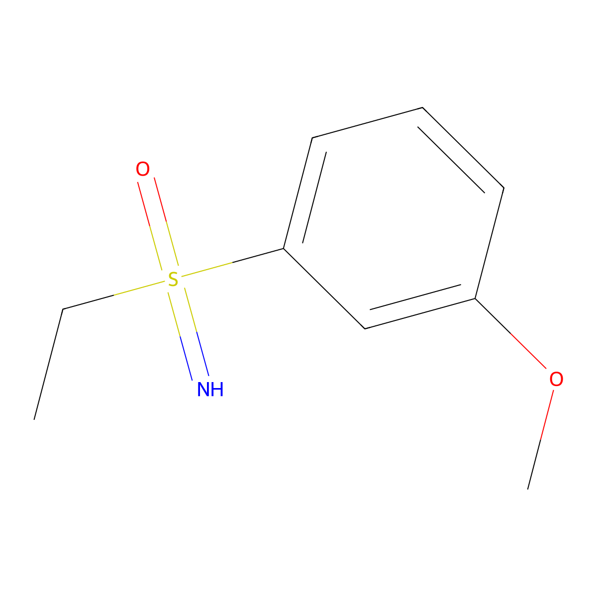 Ethyl(imino)(3-methoxyphenyl)-lambda6-sulfanone molecular structure, CAS 2059954-19-5