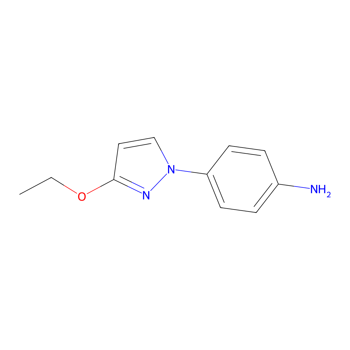 4-(3-Ethoxy-1H-pyrazol-1-yl)aniline molecular structure, CAS 2059954-23-1