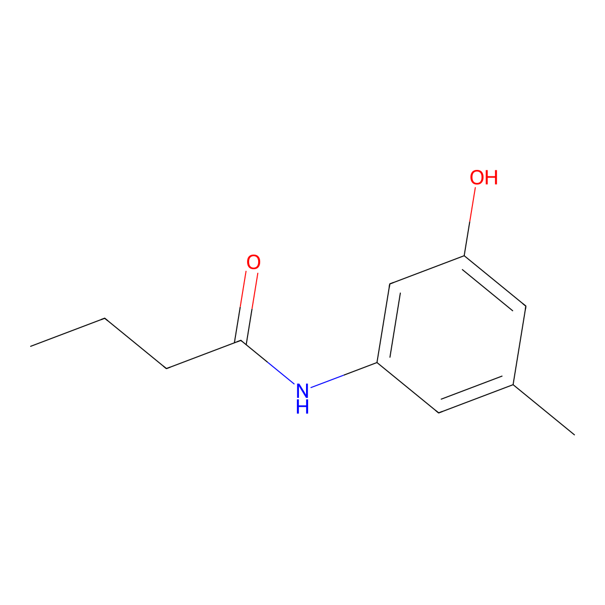 N-(3-Hydroxy-5-methylphenyl)butanamide molecular structure, CAS 2059954-36-6