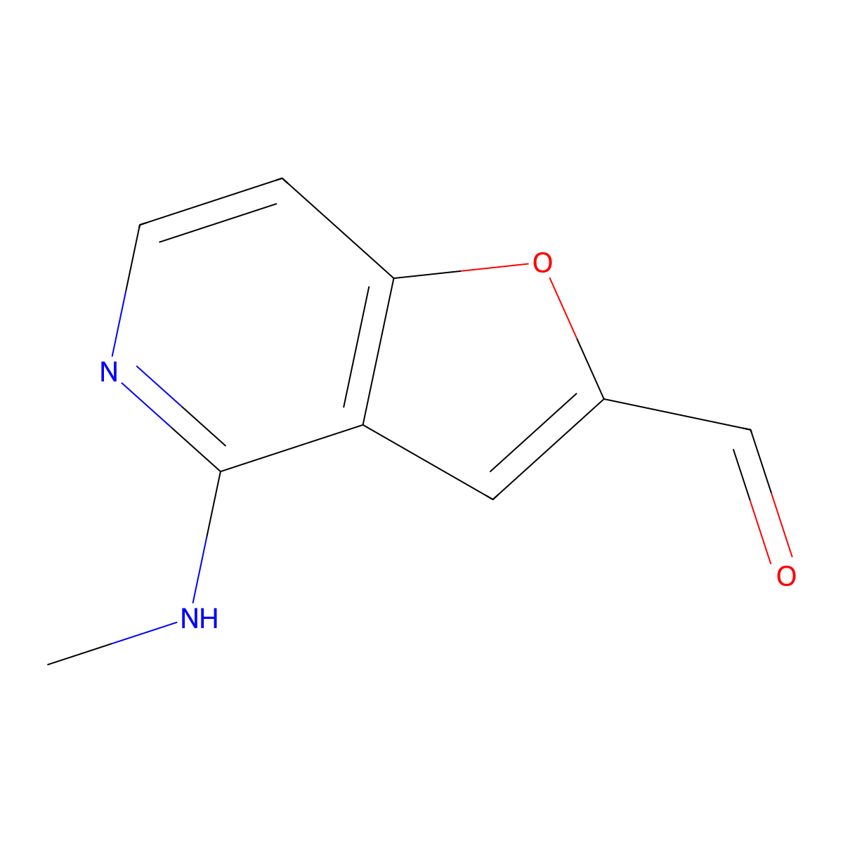 4-(Methylamino)furo[3,2-c]pyridine-2-carbaldehyde molecular structure, CAS 2059954-39-9