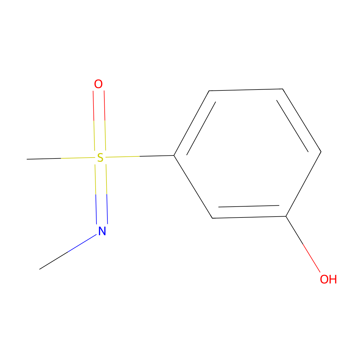 3-[Methyl(methylimino)oxo-lambda6-sulfanyl]phenol molecular structure, CAS 2059954-58-2