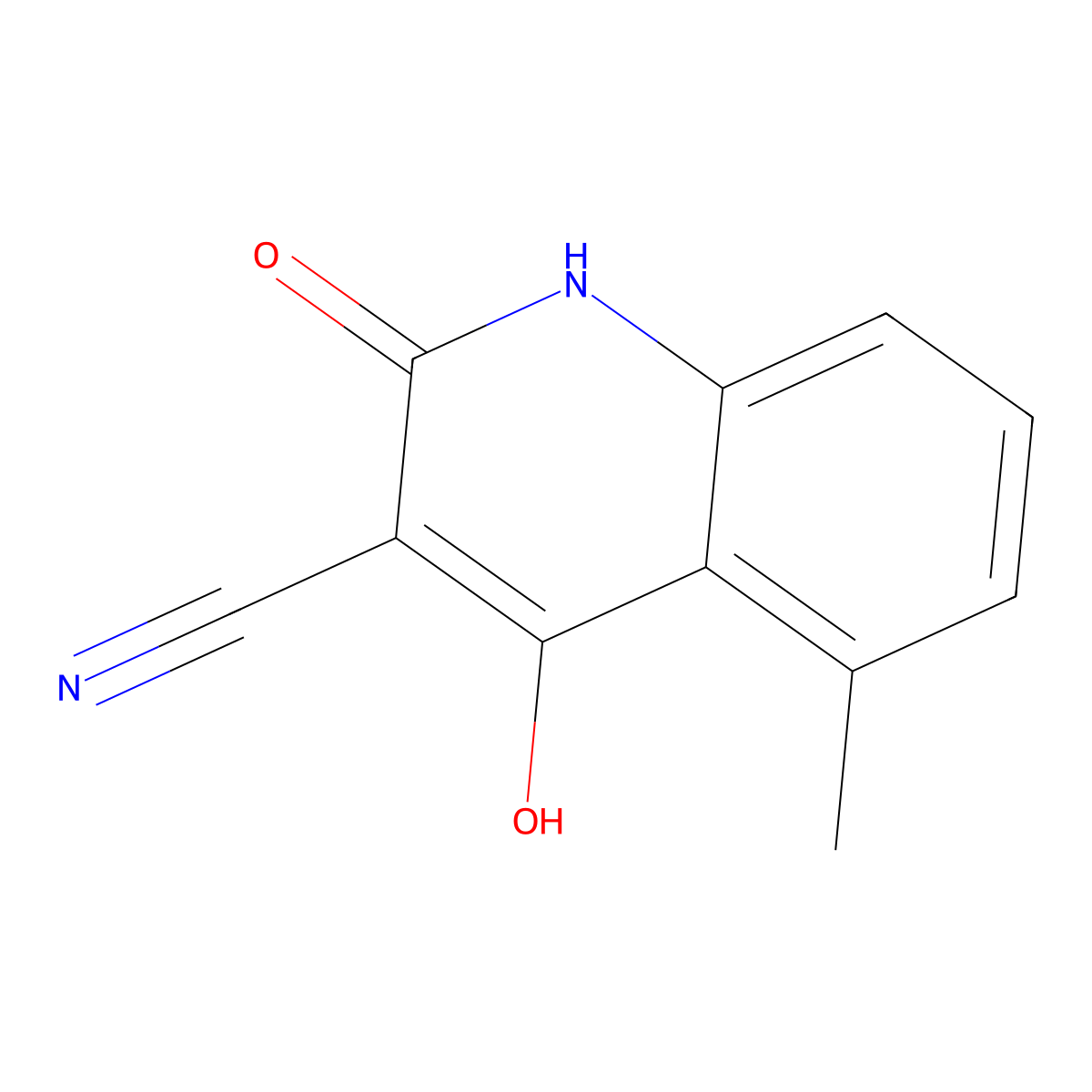 2,4-Dihydroxy-5-methylquinoline-3-carbonitrile molecular structure, CAS 2059954-70-8