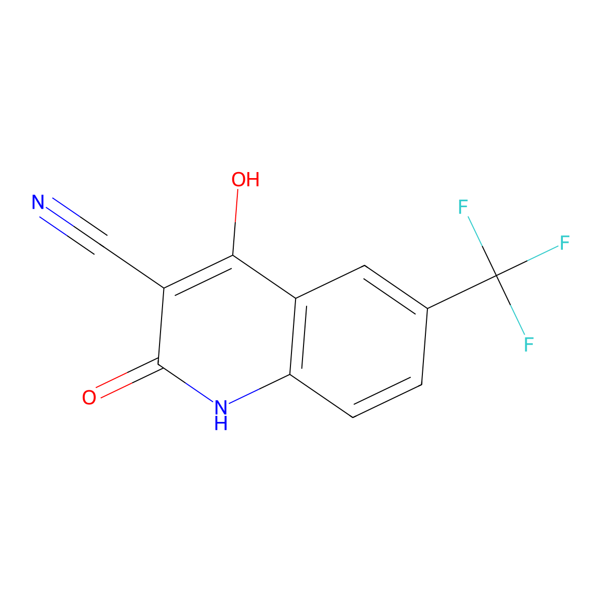 2,4-Dihydroxy-6-(trifluoromethyl)quinoline-3-carbonitrile molecular structure, CAS 2059954-76-4