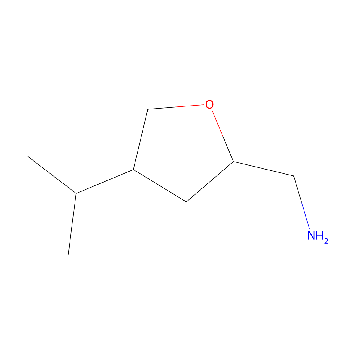 [4-(Propan-2-yl)oxolan-2-yl]methanamine molecular structure, CAS 2059954-79-7