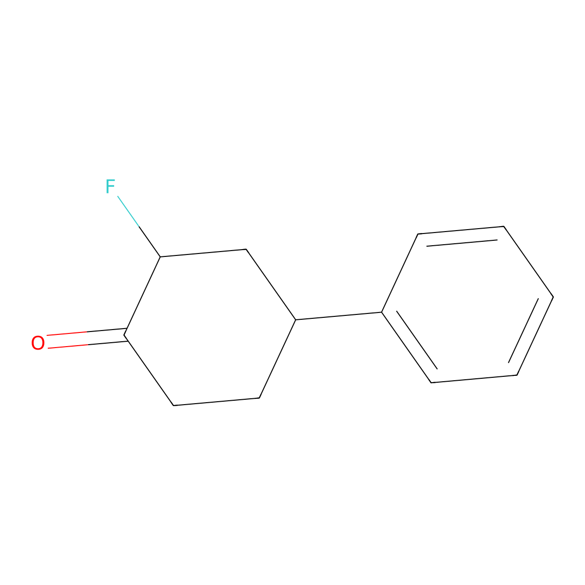 2-Fluoro-4-phenylcyclohexan-1-one molecular structure, CAS 2059954-84-4