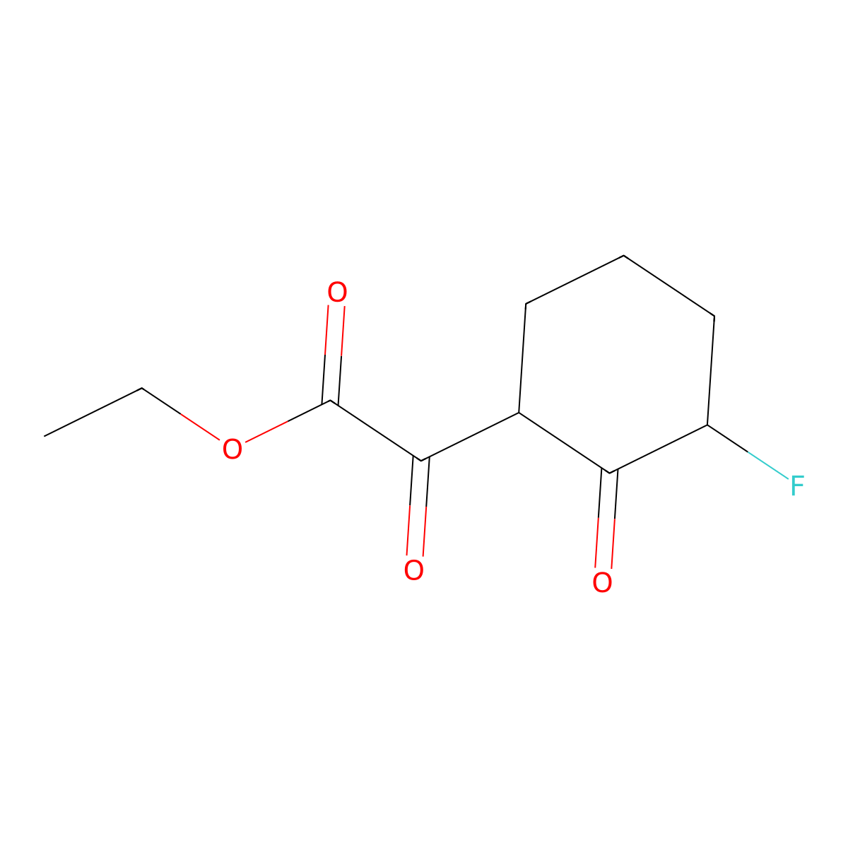 Ethyl 2-(3-fluoro-2-oxocyclohexyl)-2-oxoacetate molecular structure, CAS 2059954-89-9