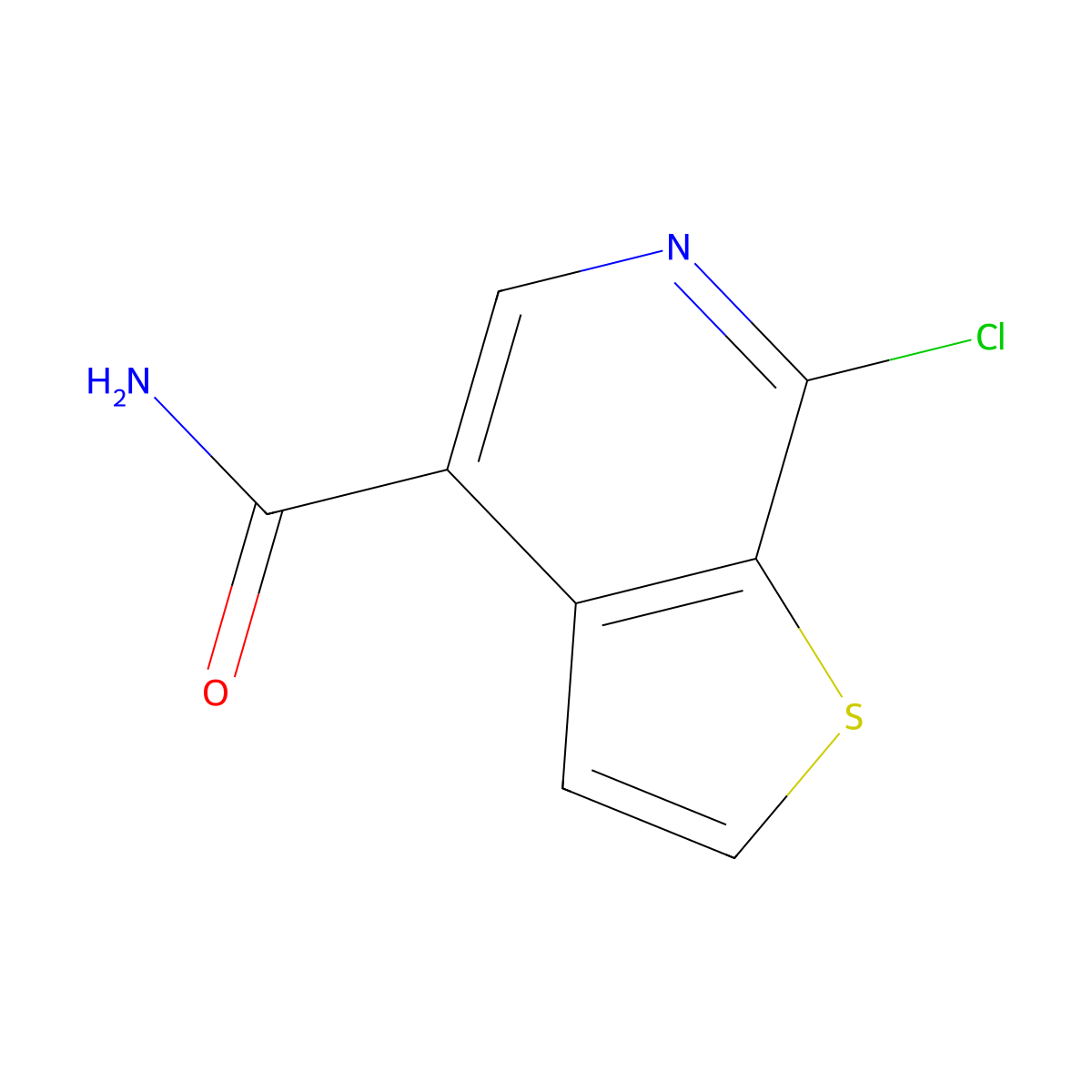 7-Chlorothieno[2,3-c]pyridine-4-carboxamide molecular structure, CAS 2059954-95-7