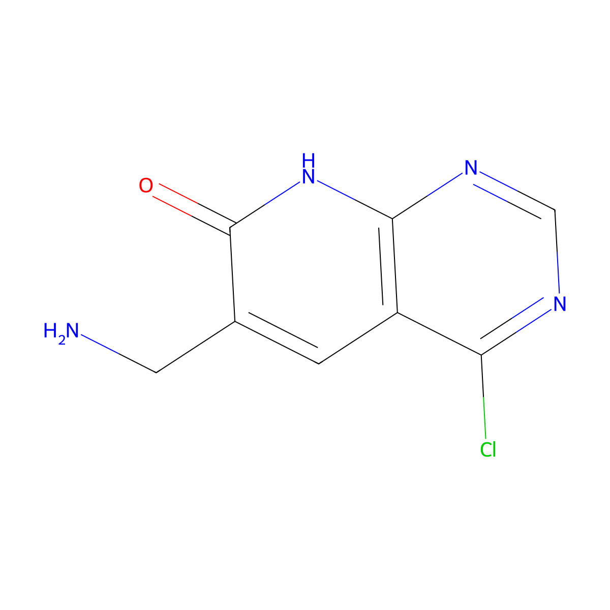 6-(Aminomethyl)-4-chloro-7H,8H-pyrido[2,3-d]pyrimidin-7-one molecular structure, CAS 2059955-00-7