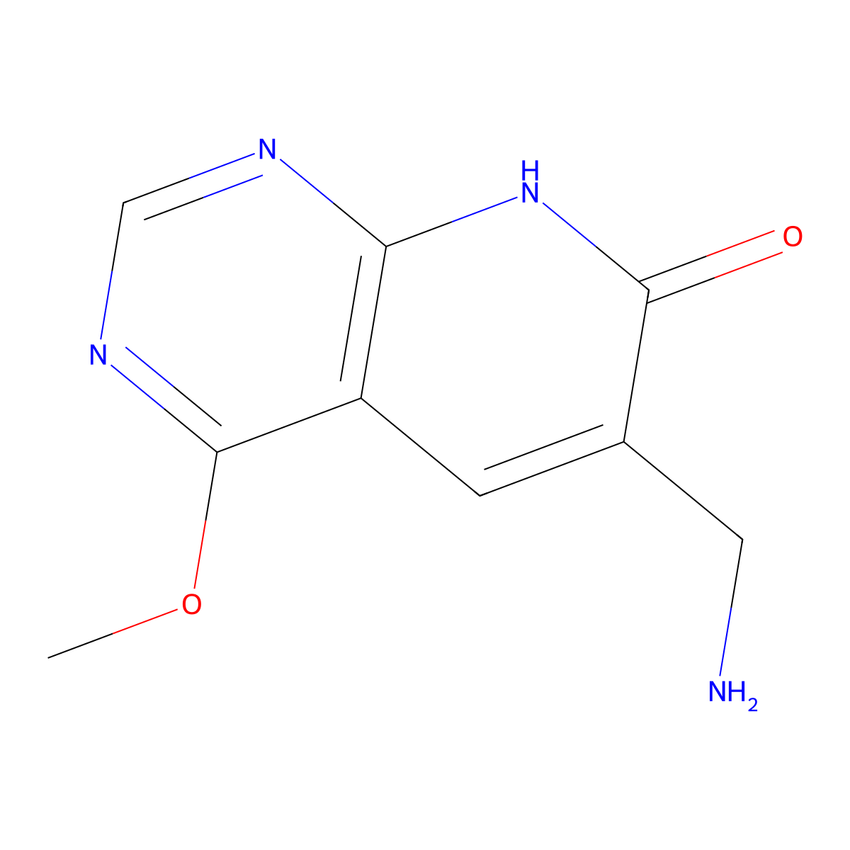 6-(Aminomethyl)-4-methoxy-7H,8H-pyrido[2,3-d]pyrimidin-7-one molecular structure, CAS 2059955-11-0