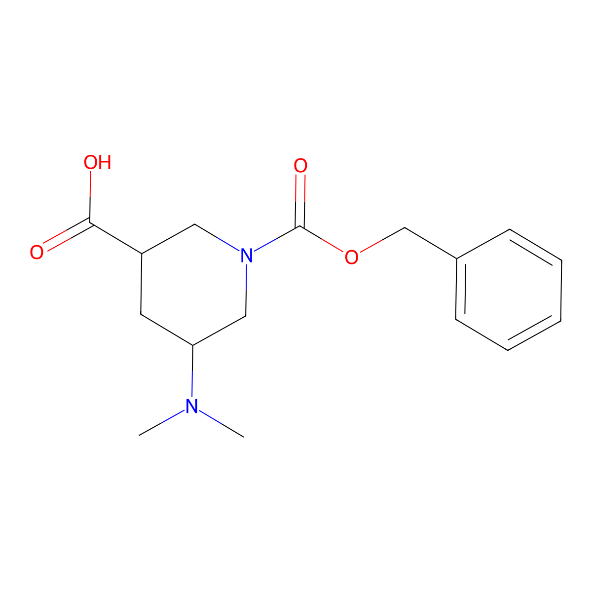 1-[(Benzyloxy)carbonyl]-5-(dimethylamino)piperidine-3-carboxylic acid molecular structure, CAS 2059955-15-4