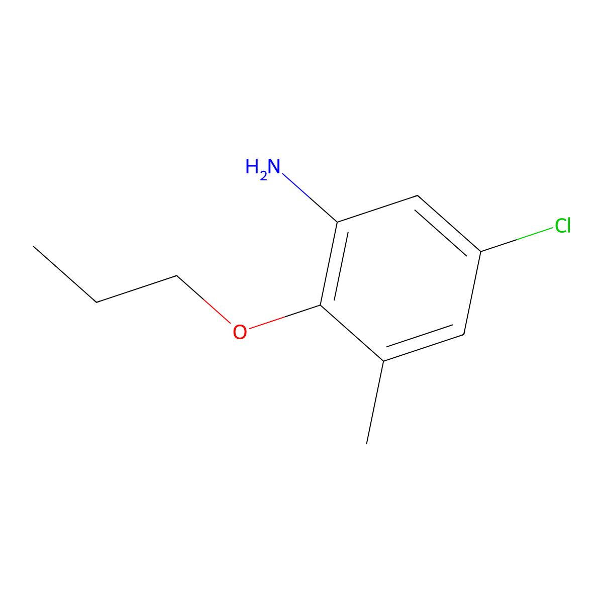 5-Chloro-3-methyl-2-propoxyaniline molecular structure, CAS 2059955-19-8