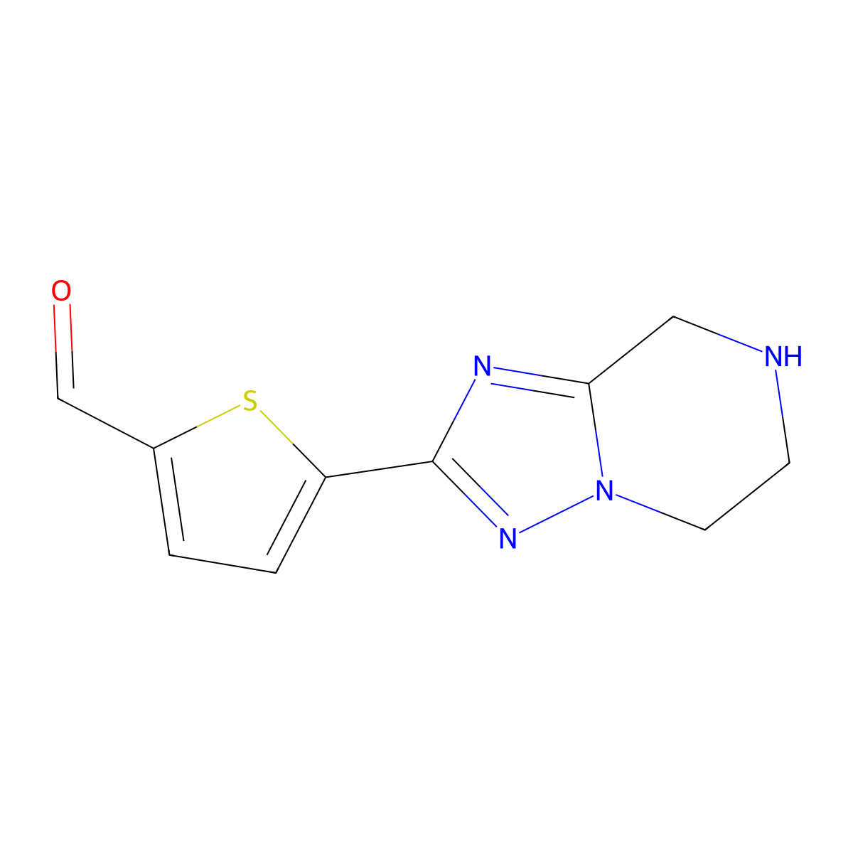 5-{5H,6H,7H,8H-[1,2,4]triazolo[1,5-a]pyrazin-2-yl}thiophene-2-carbaldehyde molecular structure, CAS 2059955-25-6