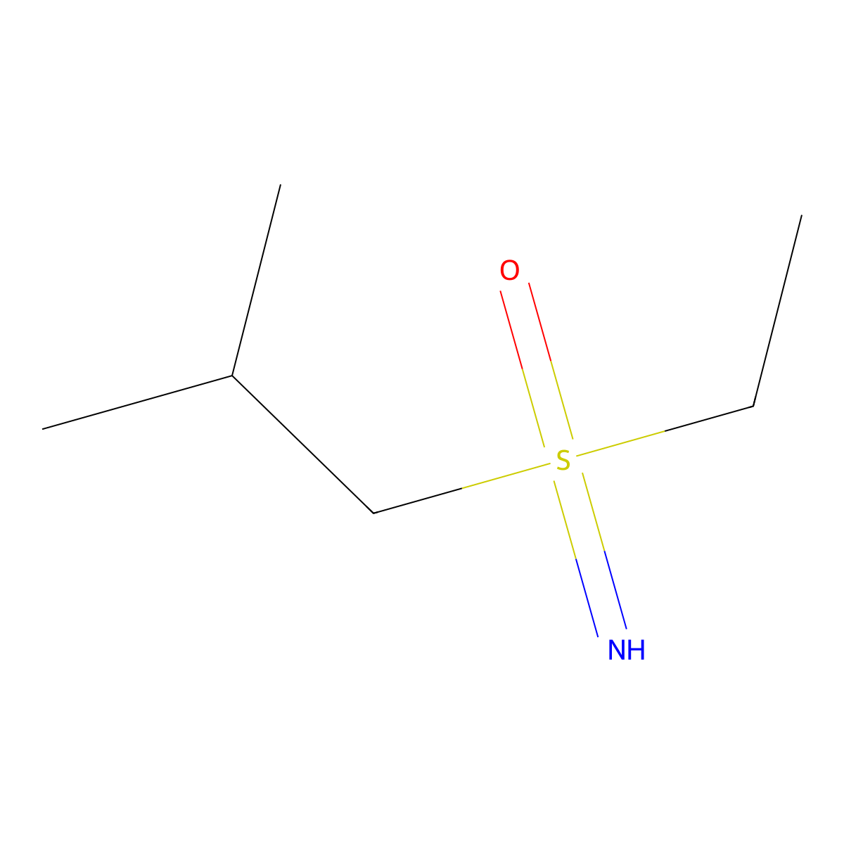 Ethyl(imino)(2-methylpropyl)-lambda6-sulfanone molecular structure, CAS 2059955-26-7