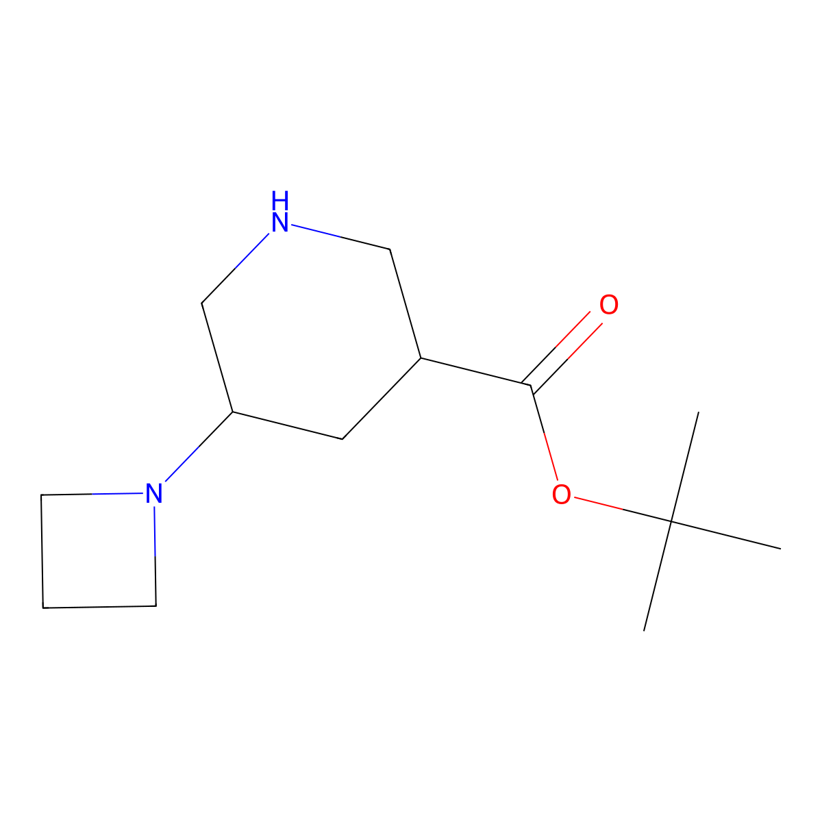 tert-Butyl 5-(azetidin-1-yl)piperidine-3-carboxylate molecular structure, CAS 2059955-27-8
