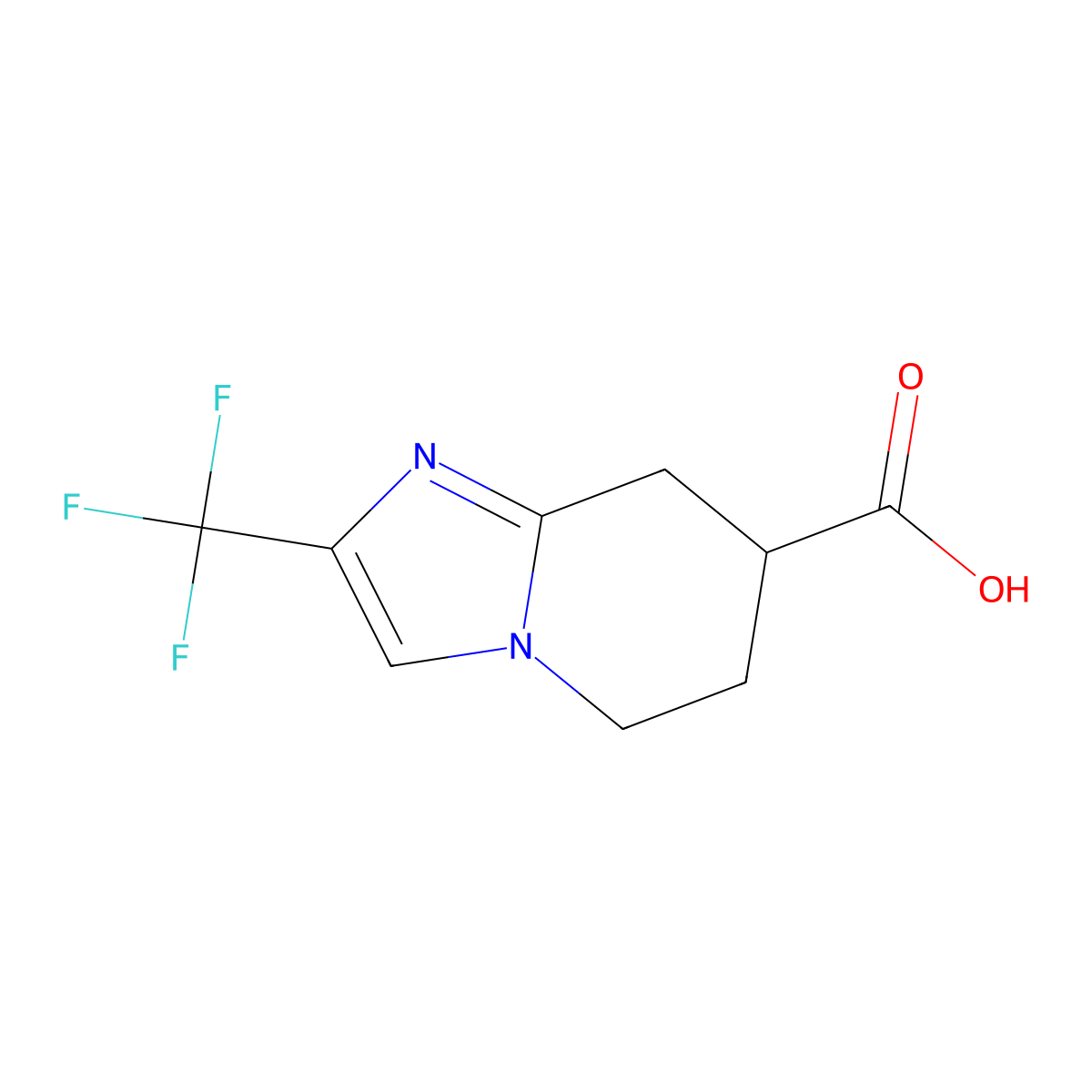 2-(Trifluoromethyl)-5H,6H,7H,8H-imidazo[1,2-a]pyridine-7-carboxylic acid molecular structure, CAS 2059955-30-3