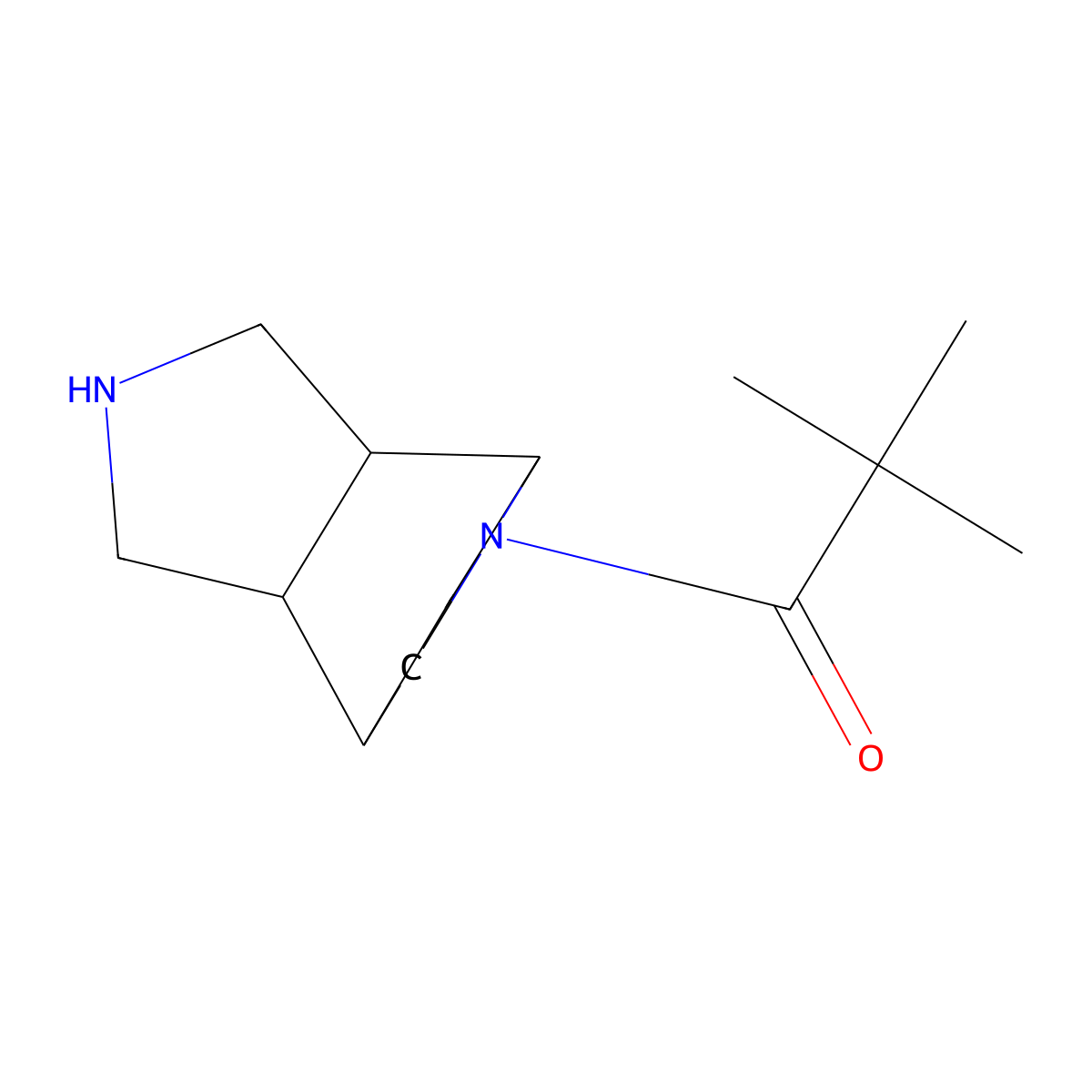 1-{4,8-Diazatricyclo[5.2.2.0,2,6]undecan-8-yl}-2,2-dimethylpropan-1-one molecular structure, CAS 2059955-39-2