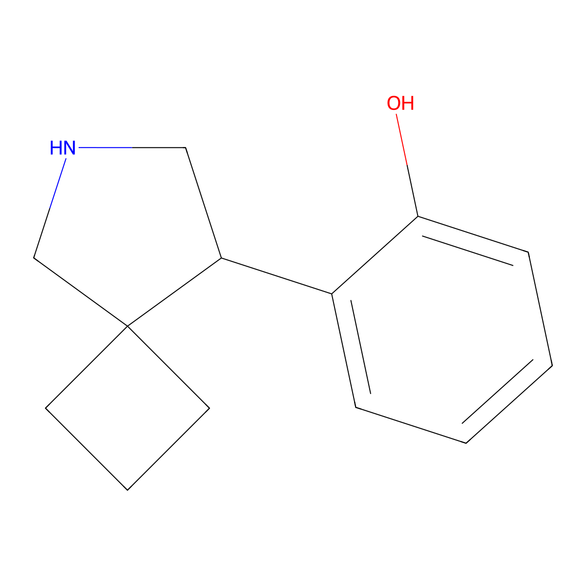 2-{6-Azaspiro[3.4]octan-8-yl}phenol molecular structure, CAS 2059955-45-0