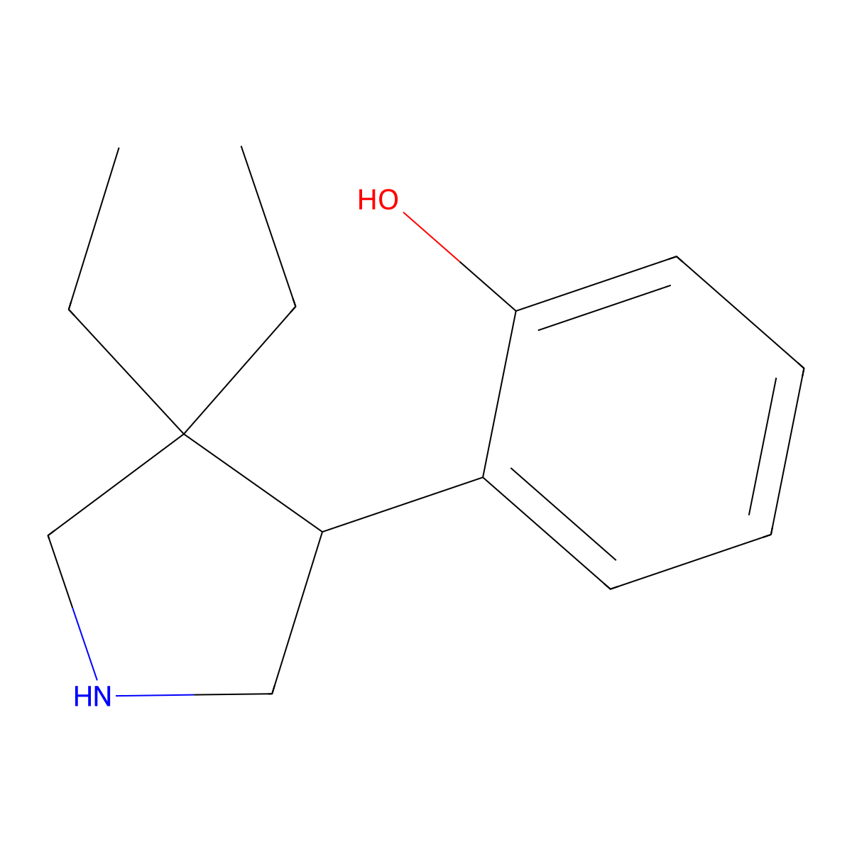 2-(4,4-Diethylpyrrolidin-3-yl)phenol molecular structure, CAS 2059955-48-3