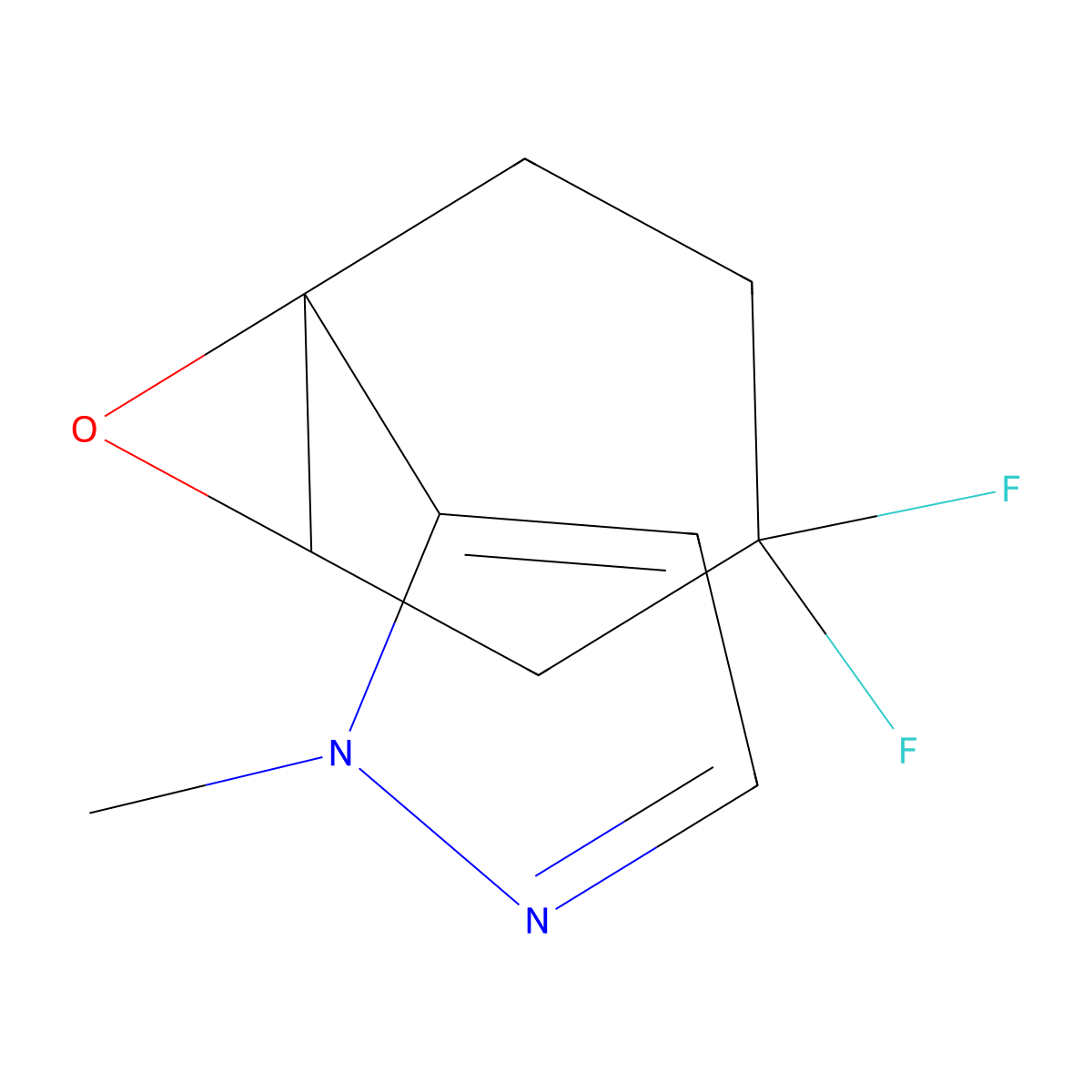 5-{4,4-difluoro-7-oxabicyclo[4.1.0]heptan-1-yl}-1-methyl-1H-pyrazole molecular structure, CAS 2059955-51-8