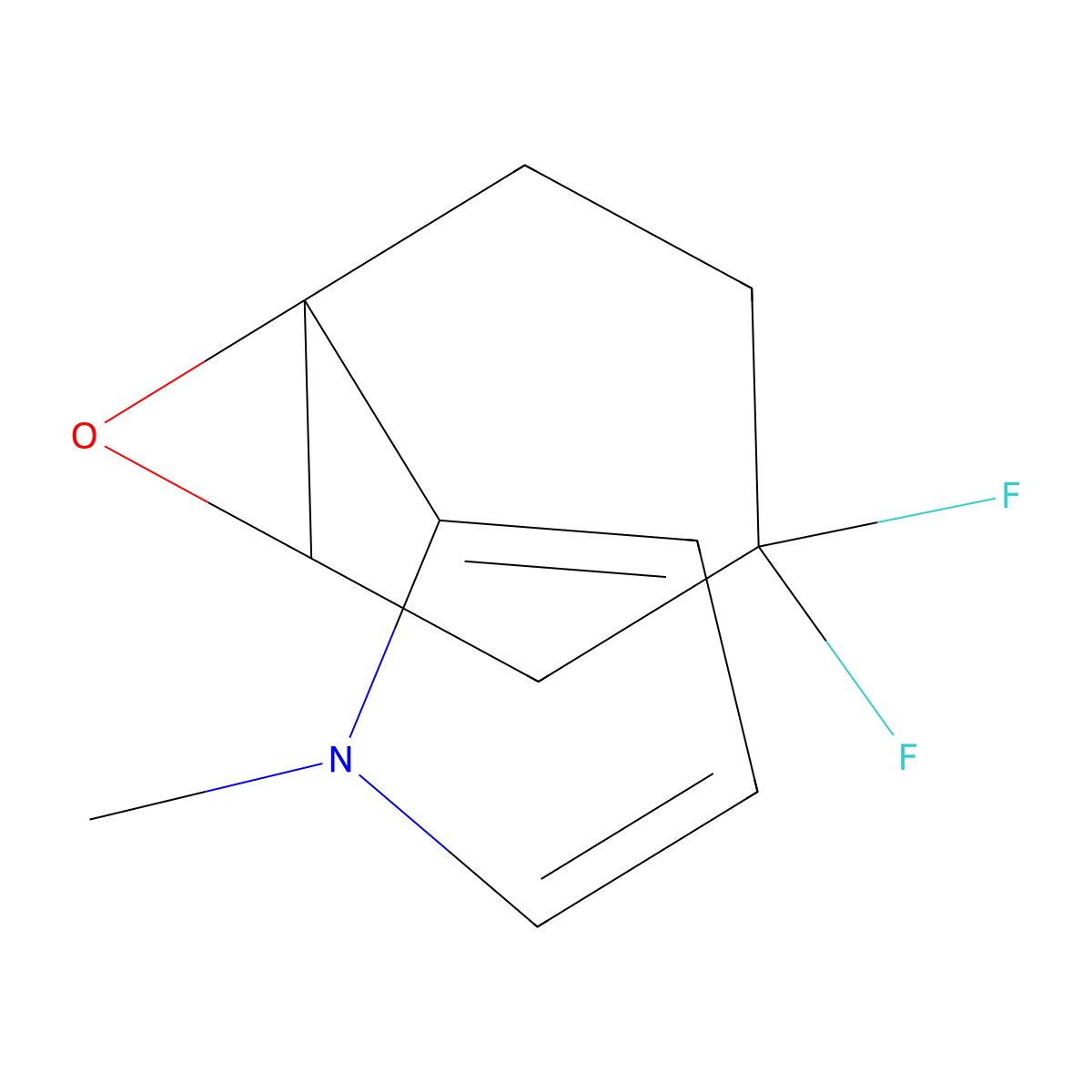 2-{4,4-difluoro-7-oxabicyclo[4.1.0]heptan-1-yl}-1-methyl-1H-pyrrole molecular structure, CAS 2059955-55-2