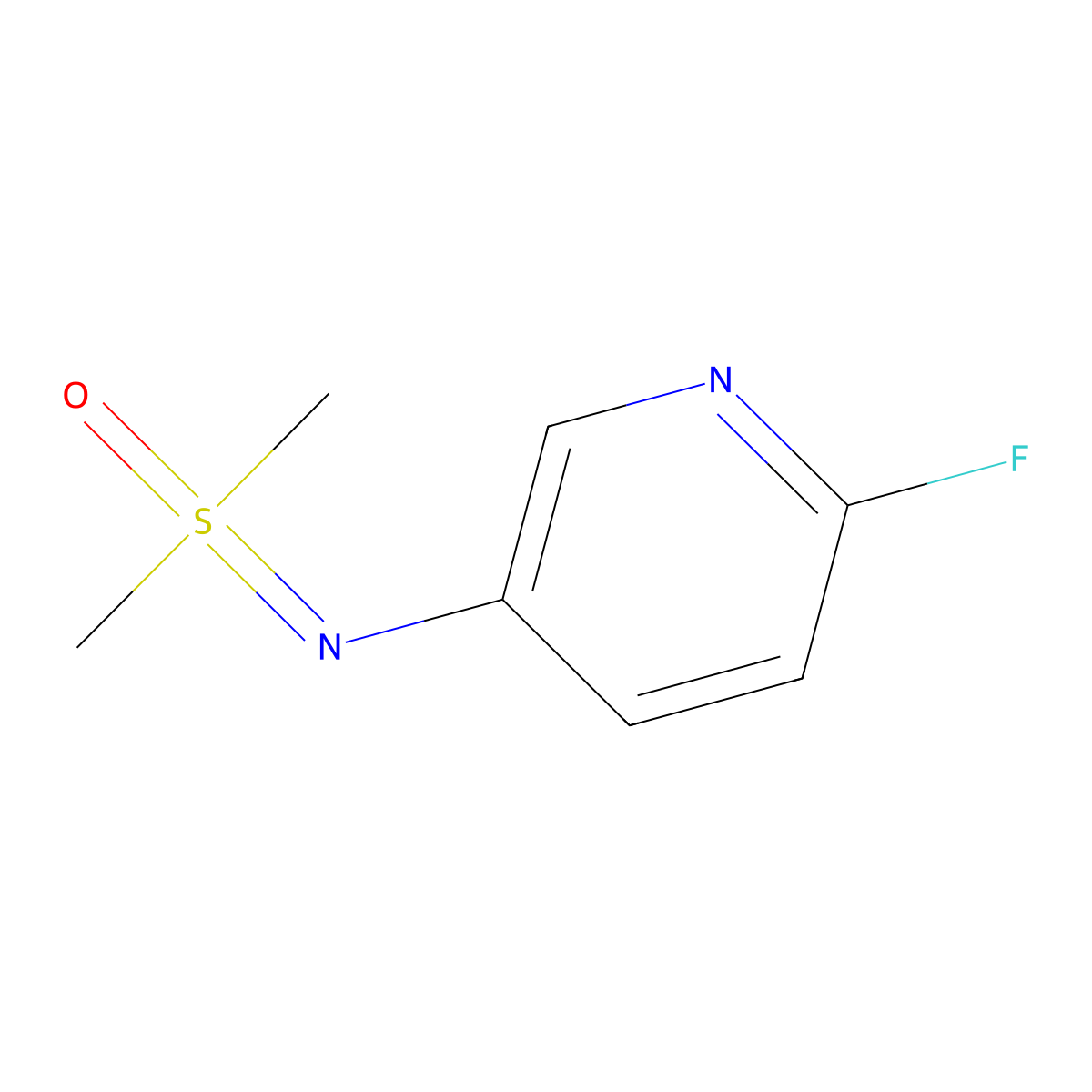 [(6-Fluoropyridin-3-yl)imino]dimethyl-lambda6-sulfanone molecular structure, CAS 2059955-57-4