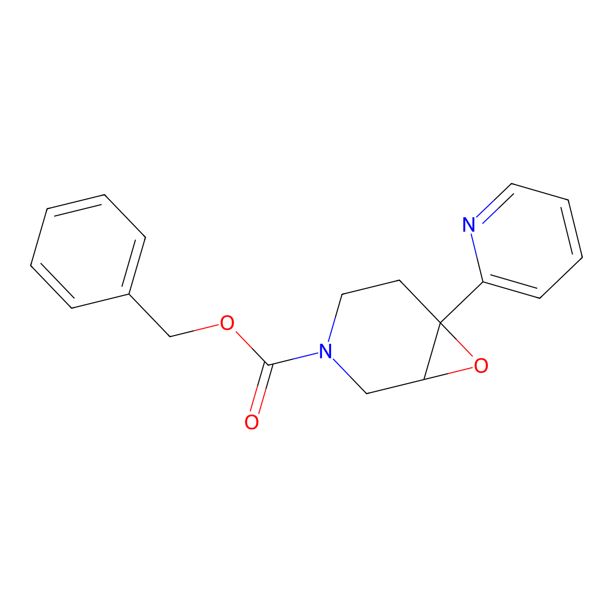 Benzyl 6-(pyridin-2-yl)-7-oxa-3-azabicyclo[4.1.0]heptane-3-carboxylate molecular structure, CAS 2059955-60-9
