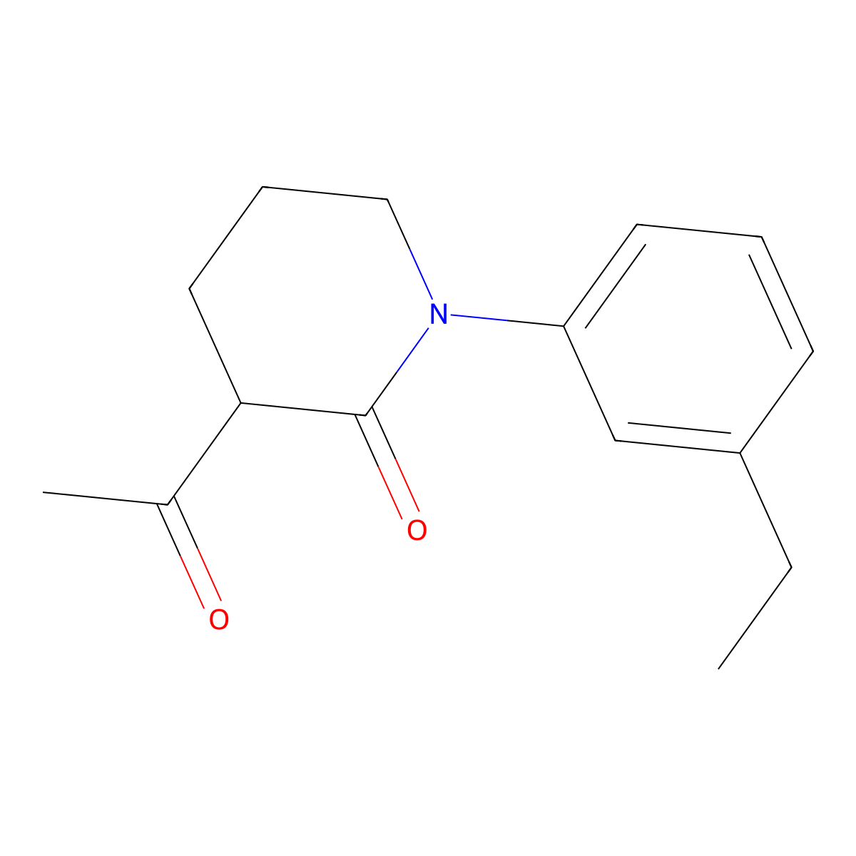 3-Acetyl-1-(3-ethylphenyl)piperidin-2-one molecular structure, CAS 2059955-74-5