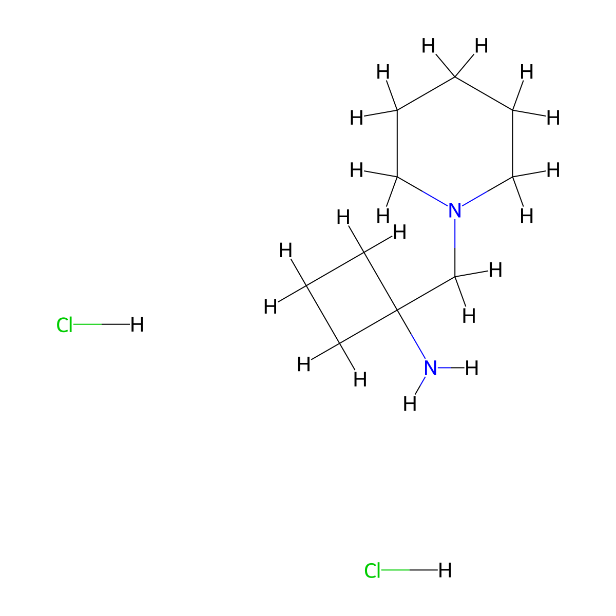 1-[(Piperidin-1-yl)methyl]cyclobutan-1-amine dihydrochloride molecular structure, CAS 2059955-77-8