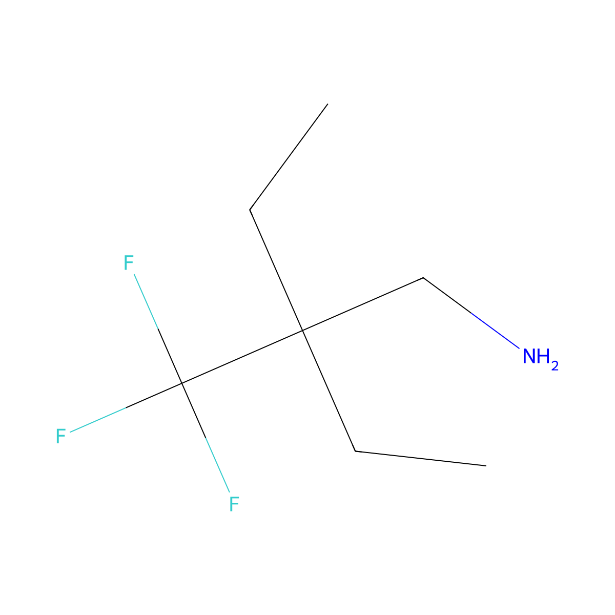3-(Aminomethyl)-3-(trifluoromethyl)pentane molecular structure, CAS 2059955-95-0