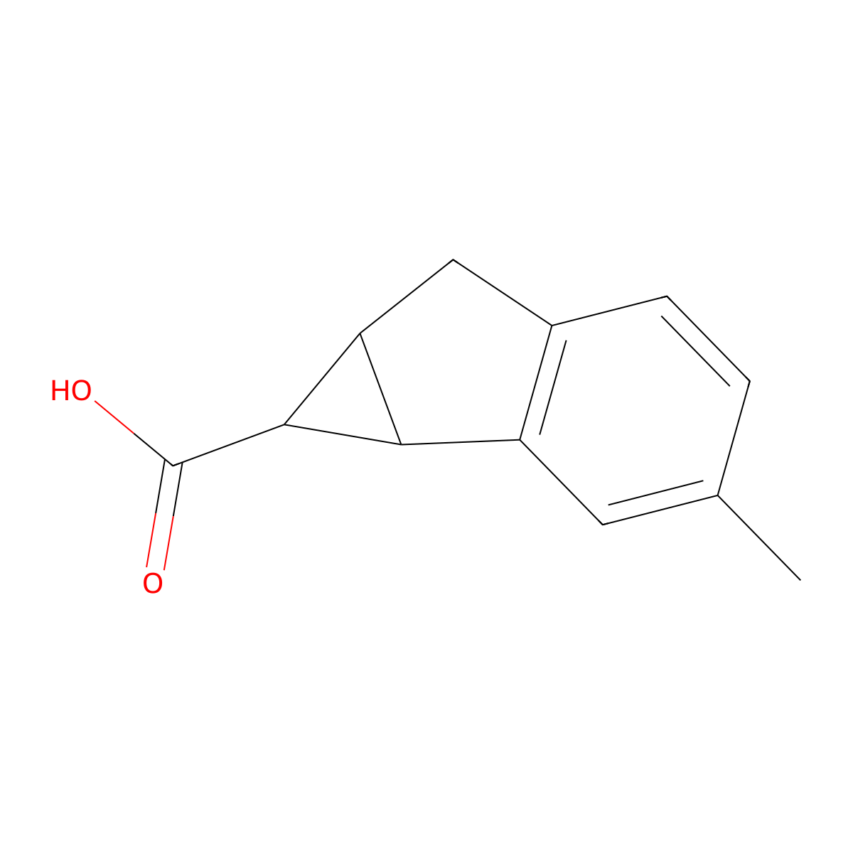 3-Methyl-1H,1aH,6H,6aH-cyclopropa[a]indene-1-carboxylic acid molecular structure, CAS 2059956-02-2