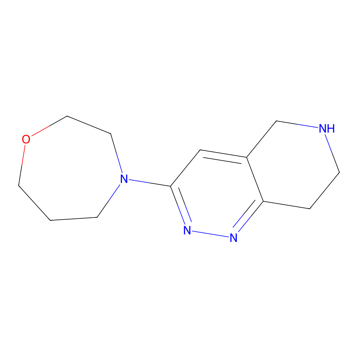4-{5H,6H,7H,8H-pyrido[4,3-c]pyridazin-3-yl}-1,4-oxazepane molecular structure, CAS 2059956-11-3