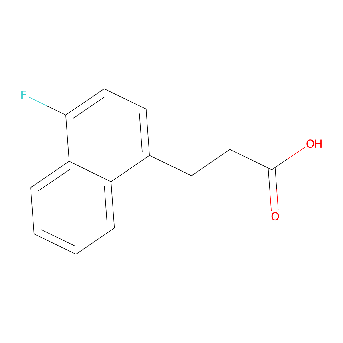 3-(4-Fluoronaphthalen-1-yl)propanoic acid molecular structure, CAS 2059956-15-7