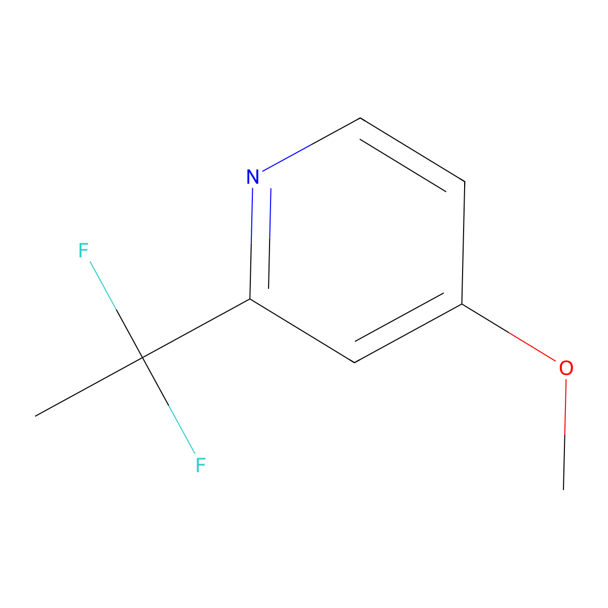 2-(1,1-Difluoroethyl)-4-methoxypyridine molecular structure, CAS 2059956-23-7