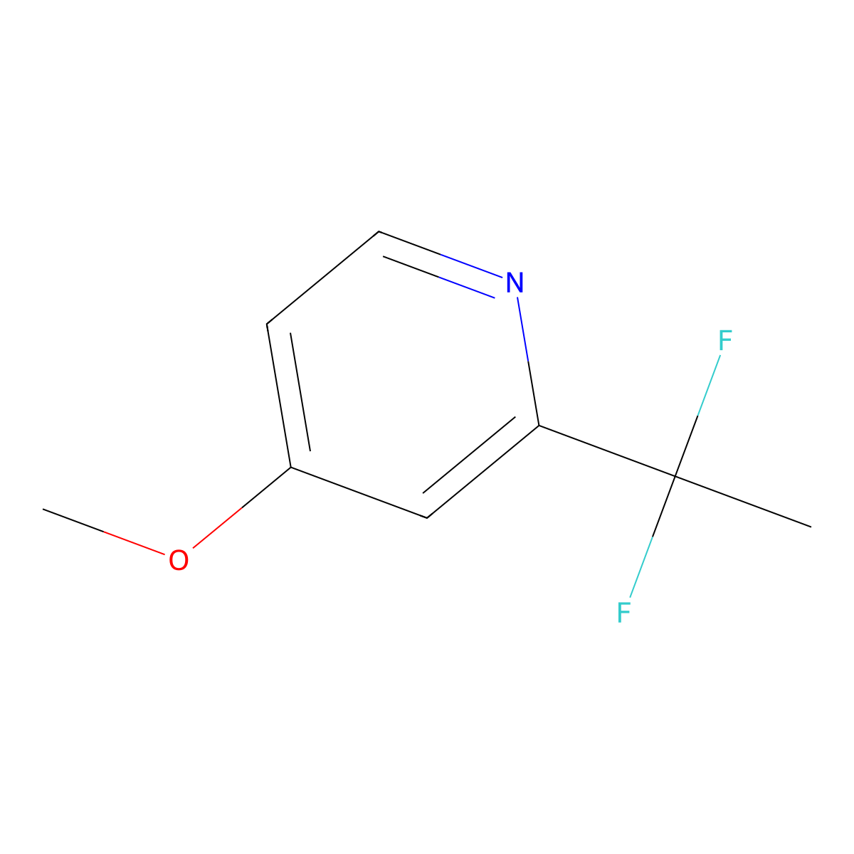 2-(1,1-Difluoroethyl)-4-methoxypyridine molecular structure, CAS 2059956-23-7
