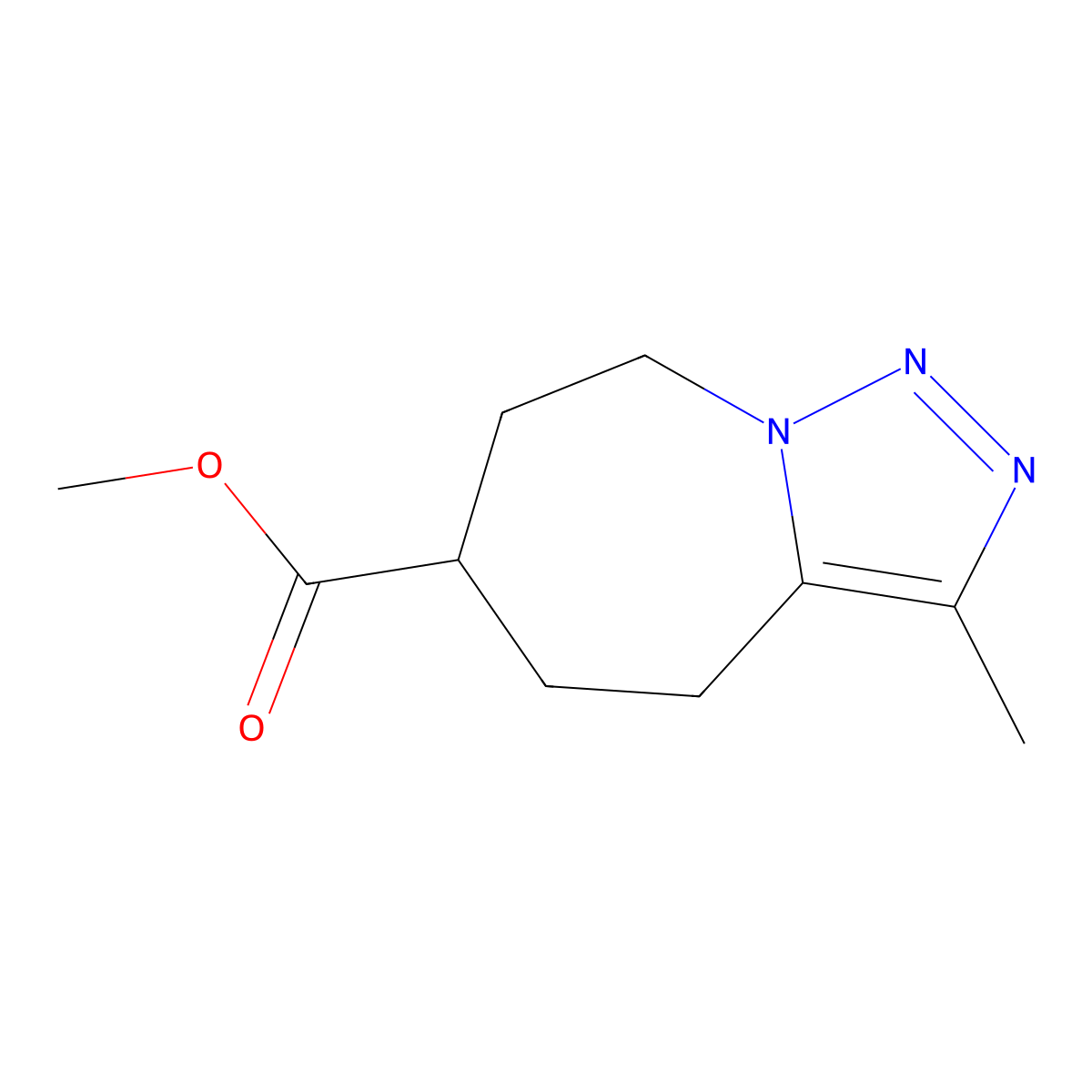 Methyl 3-methyl-4H,5H,6H,7H,8H-[1,2,3]triazolo[1,5-a]azepine-6-carboxylate molecular structure, CAS 2059965-68-1